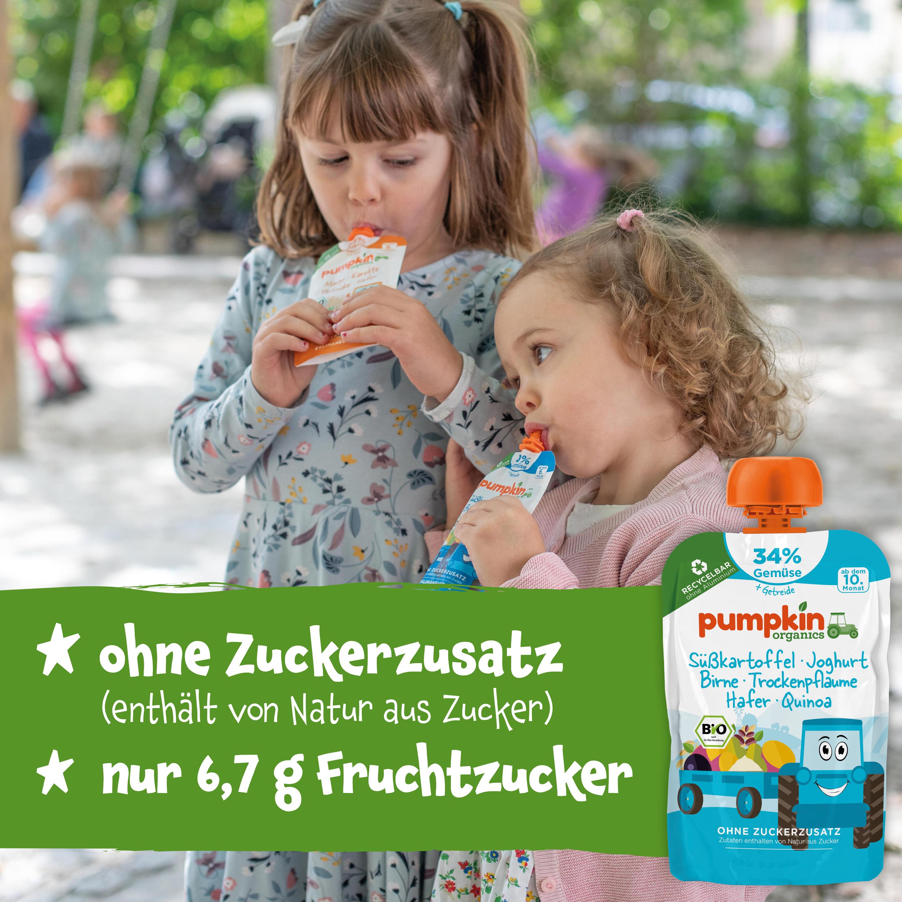 Produktbild pumpkin organics Bio Quetschie Süßkartoffel, Joghurt, Trockenpflaume, Hafer 3 von 5
