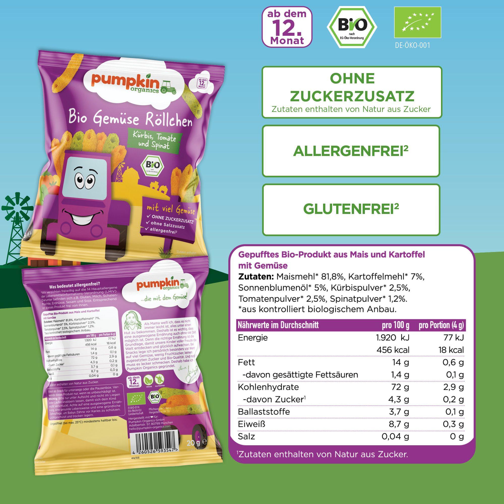 Produktbild pumpkin organics Bio Gemüse Röllchen 4 von 10