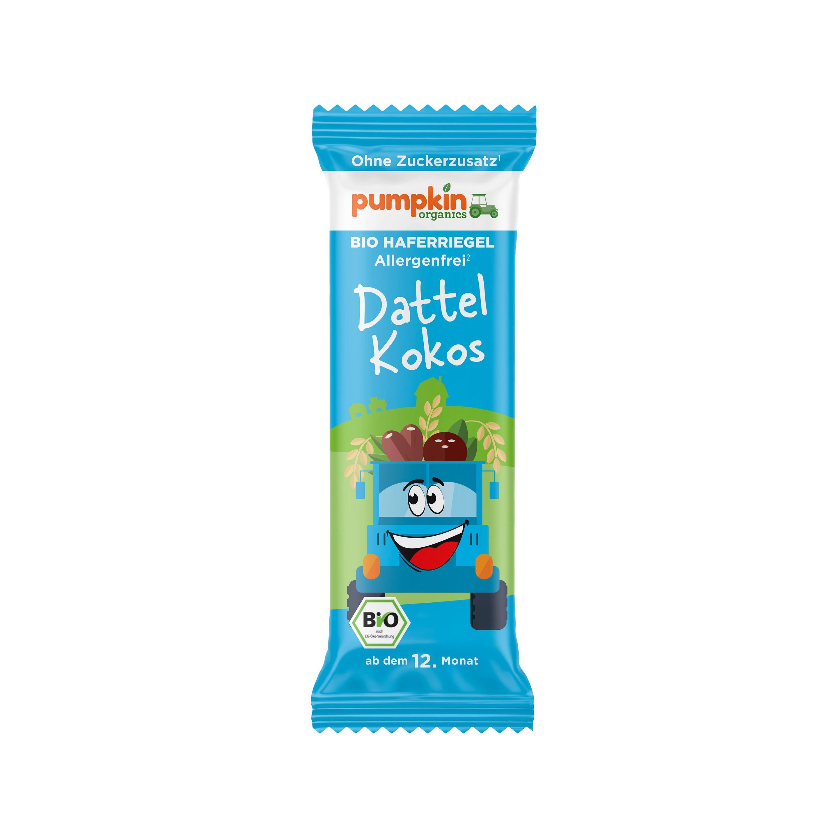 pumpkin organics Bio Haferriegel mit Dattel&Kokos