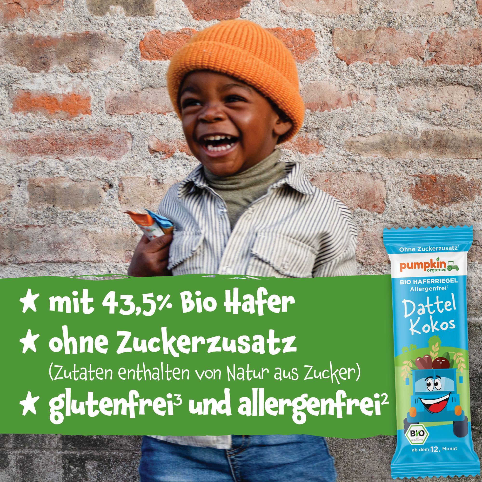 Produktbild pumpkin organics Bio Haferriegel mit Dattel&Kokos 6 von 10