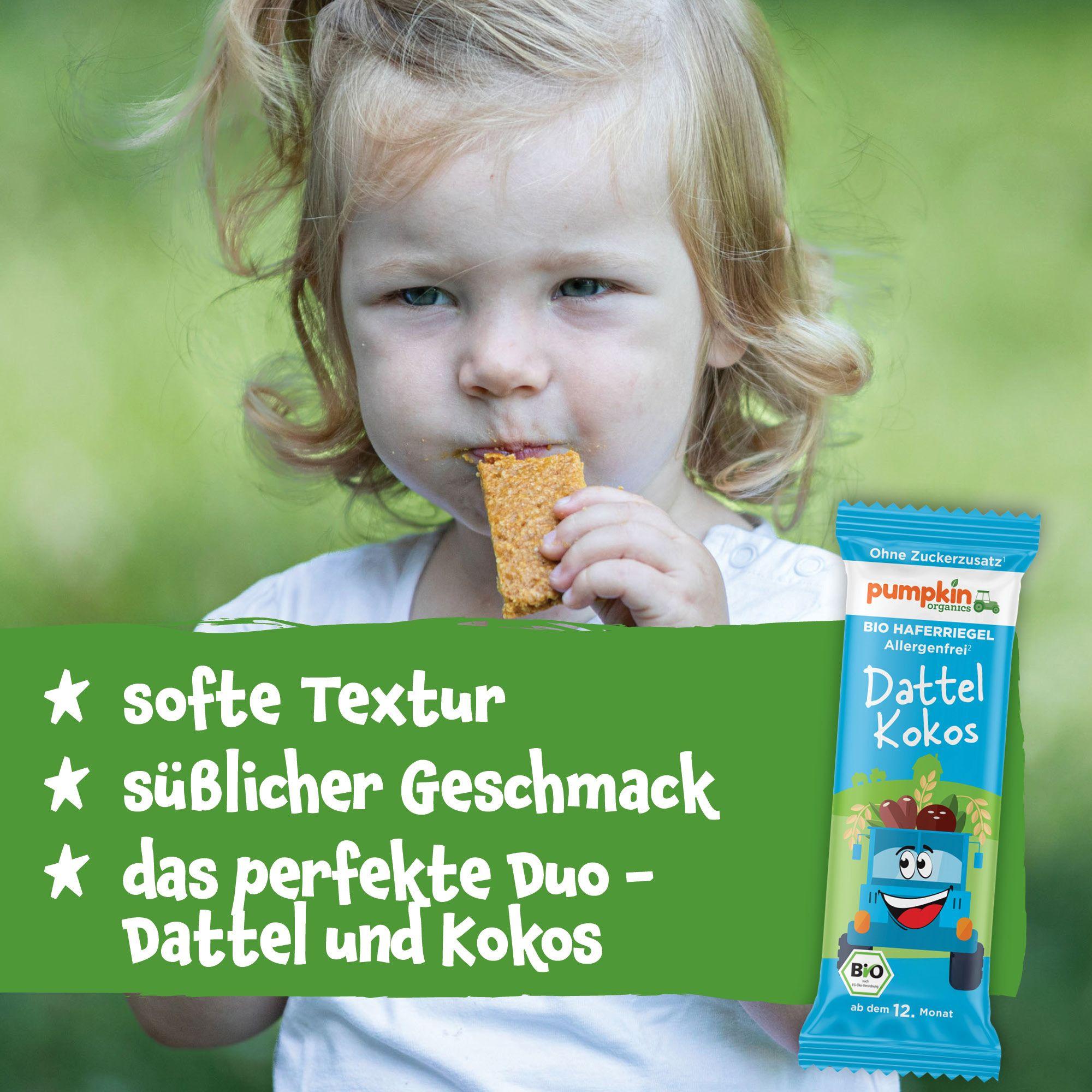 Produktbild pumpkin organics Bio Haferriegel mit Dattel&Kokos 3 von 10