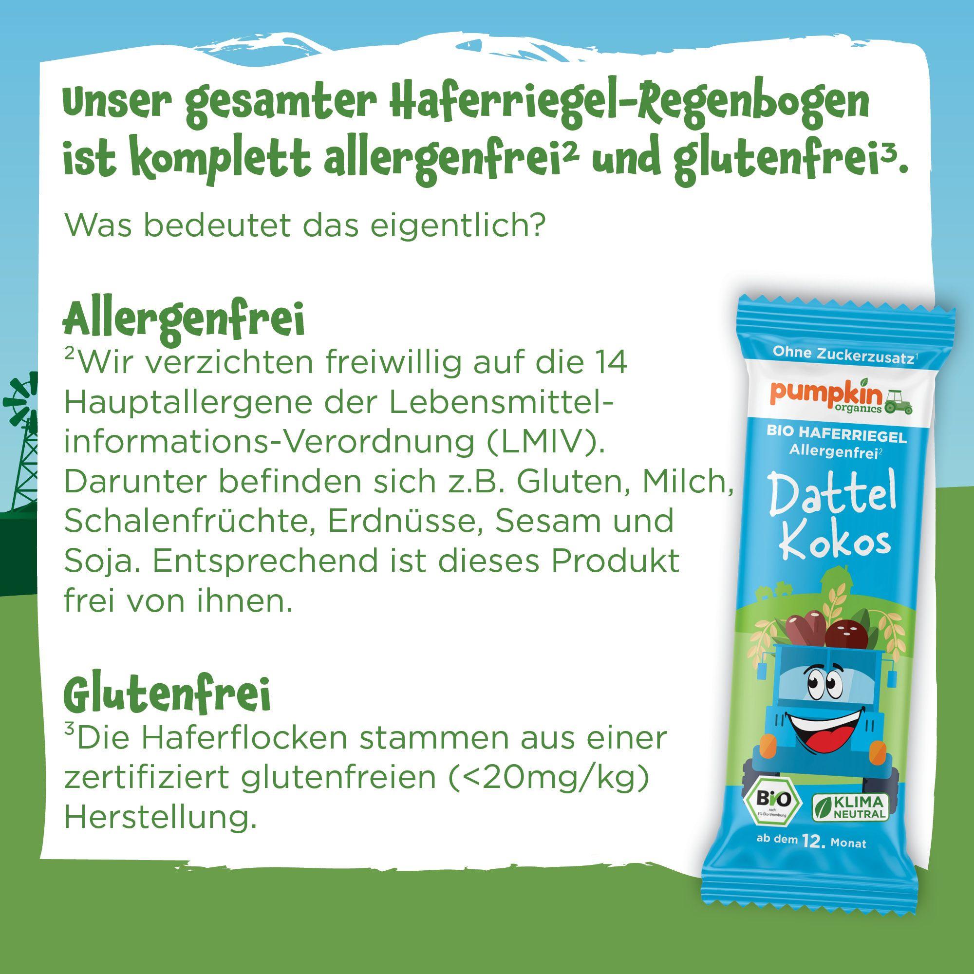Produktbild pumpkin organics Bio Haferriegel mit Dattel&Kokos 5 von 10