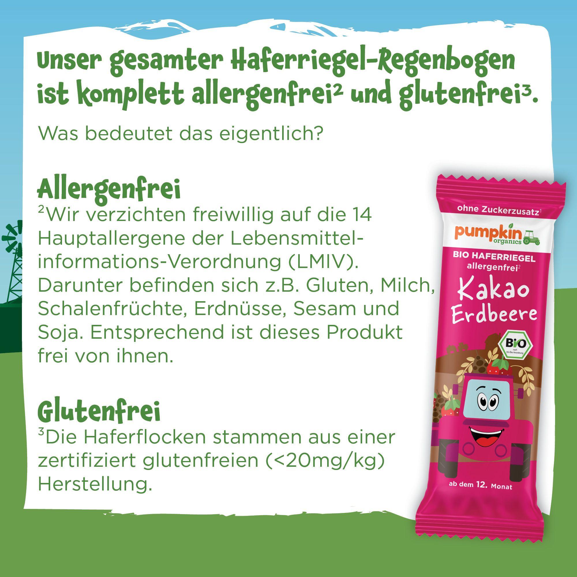 Produktbild pumpkin organics Bio Haferriegel mit Kakao&Erdbeere 8 von 10