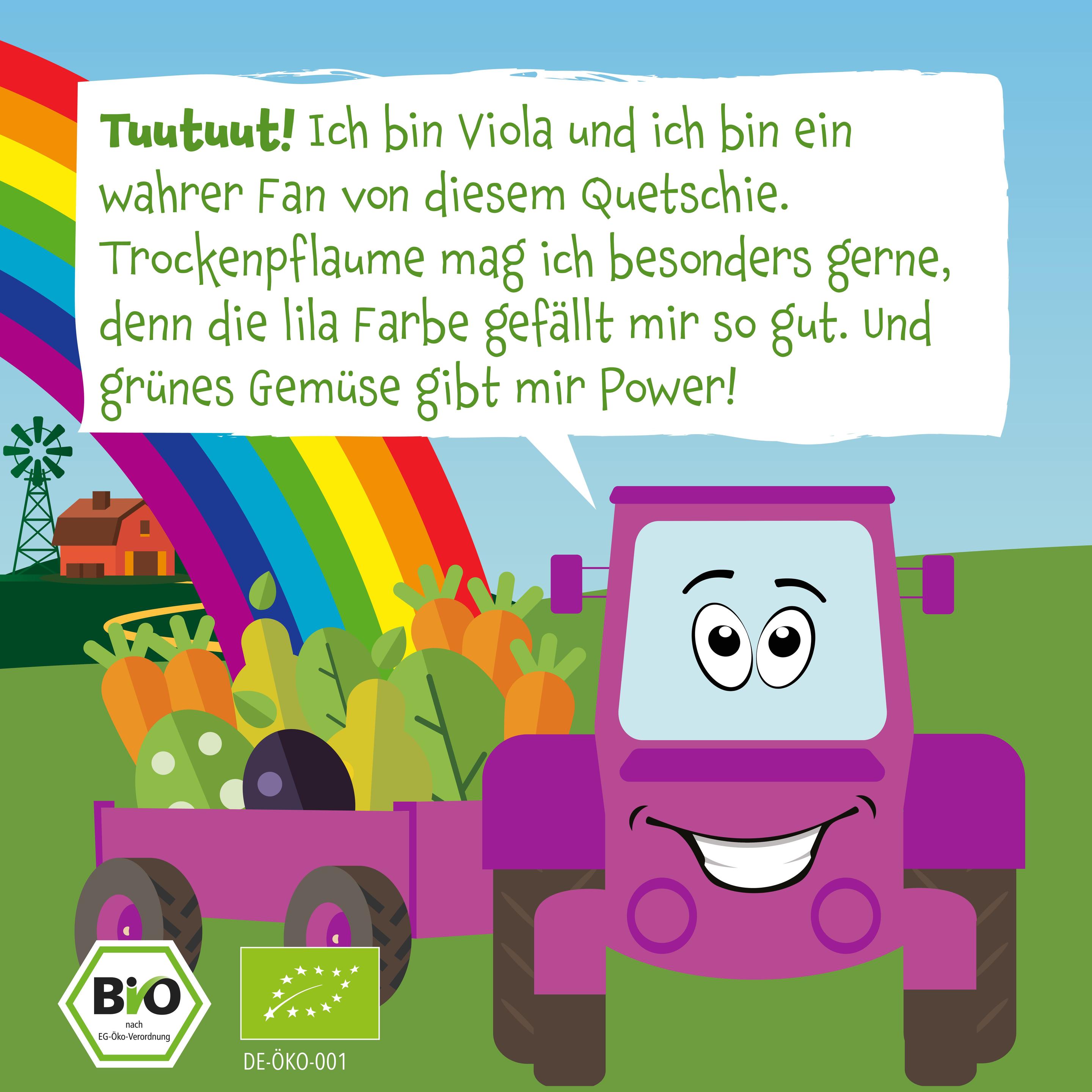 Produktbild pumpkin organics Bio Quetschie Karotte, Birne, Spinat, Erbsen, Trockenpflaume 3 von 10