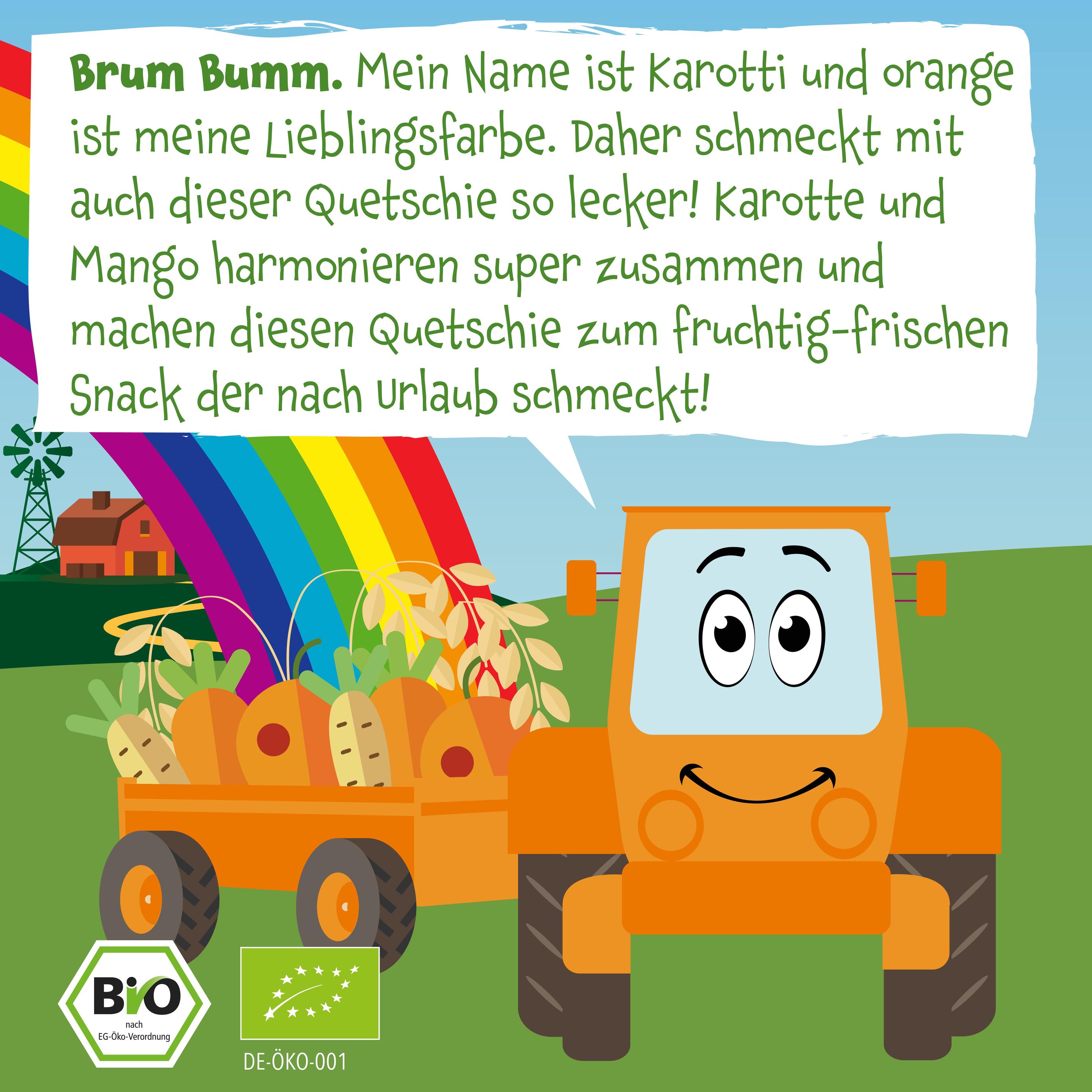 Produktbild pumpkin organics Bio Quetschie: Mango, Karotte, Pastinake, Hafer 8 von 10