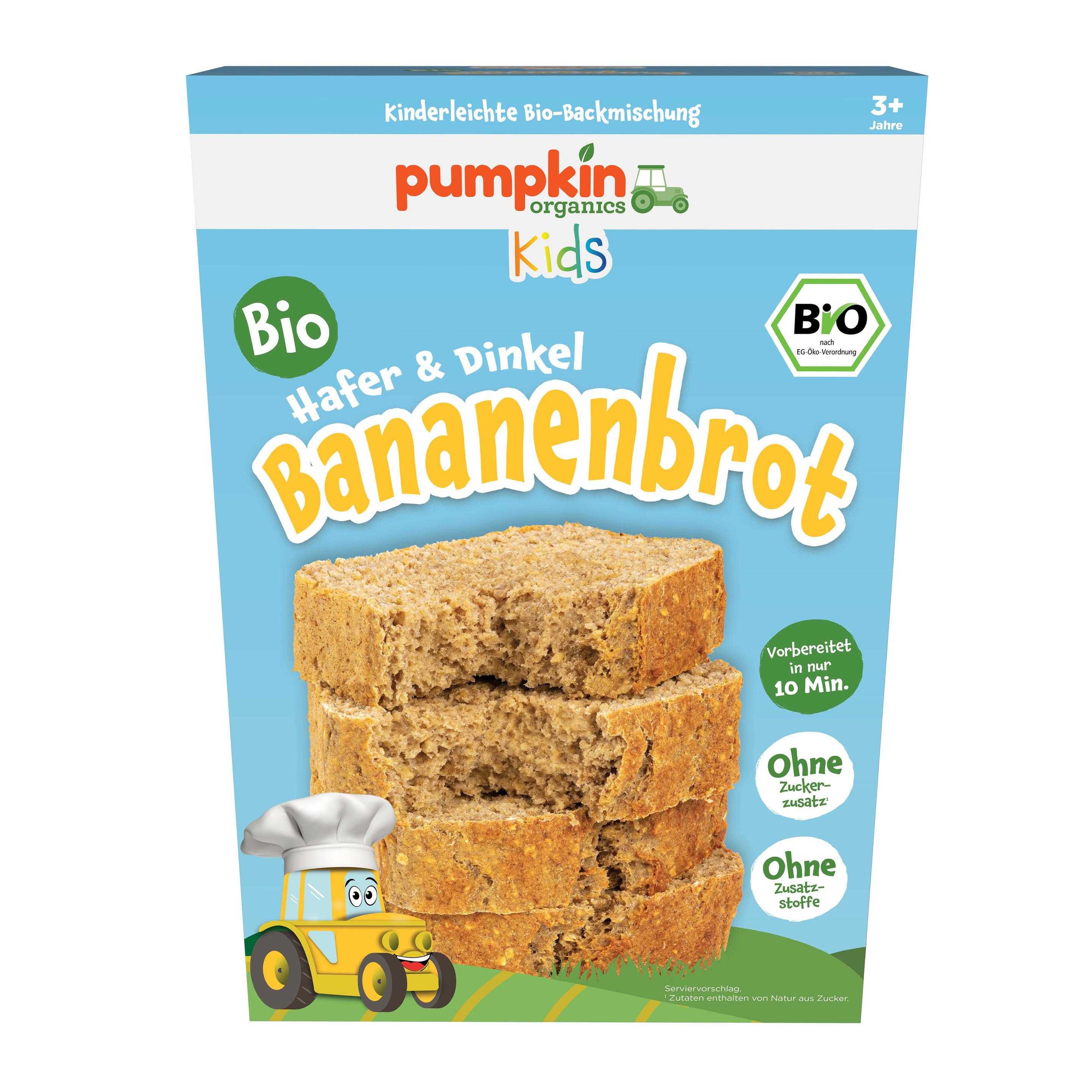 pumpkin organics Bio Hafer&Dinkel Bananenbrot Backmischung