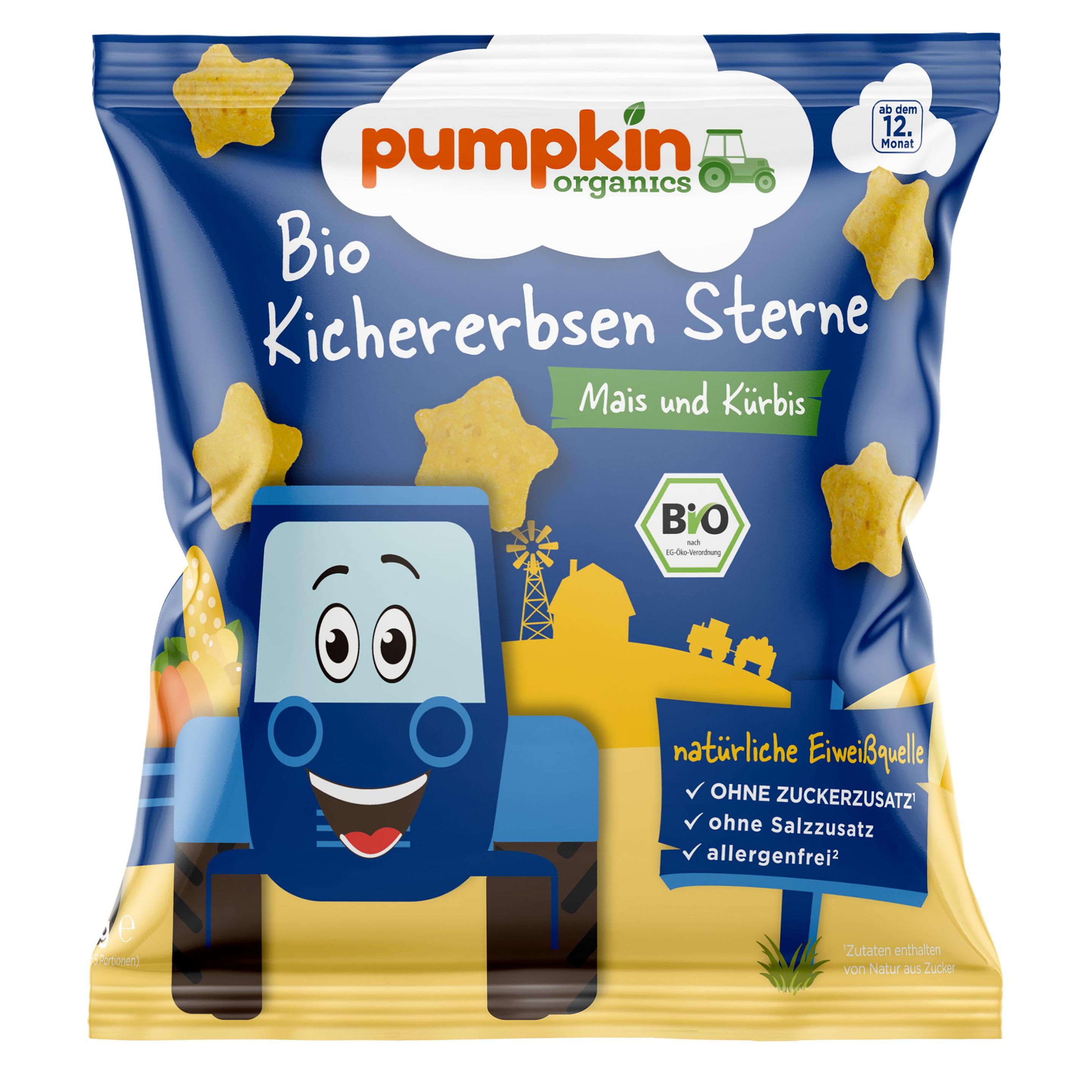 pumpkin organics Bio Kichererbsen Sterne