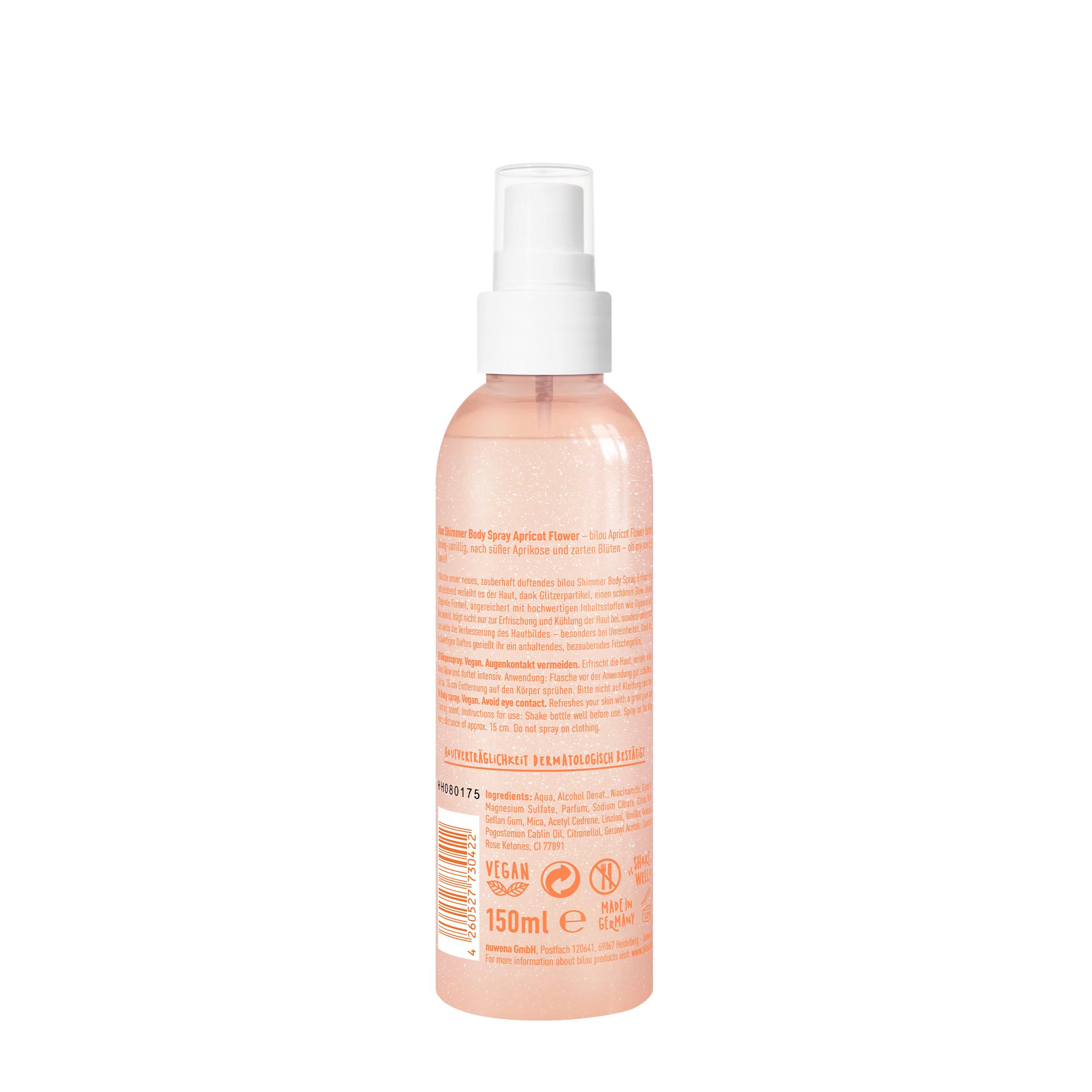 Produktbild bilou Shimmer Bodyspray Apricot Flower 2 von 2