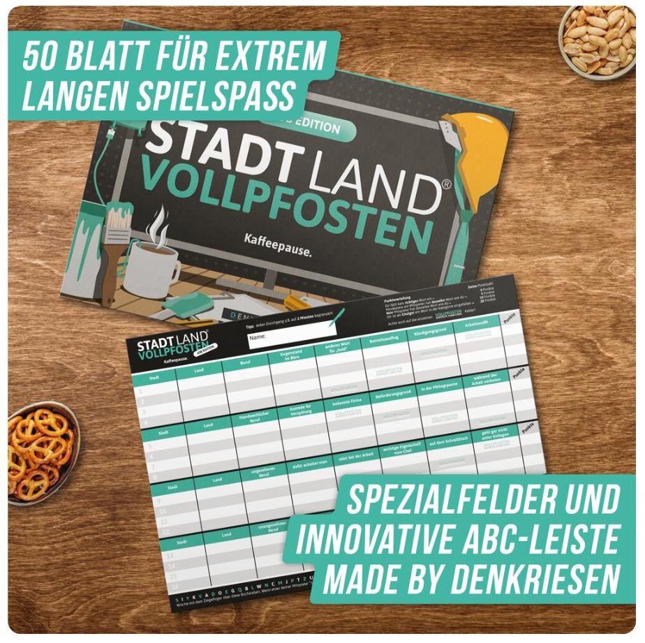 Produktbild Denkriesen - STADT LAND VOLLPFOSTEN® - JOB EDITION"Kaffeepause." 3 von 7