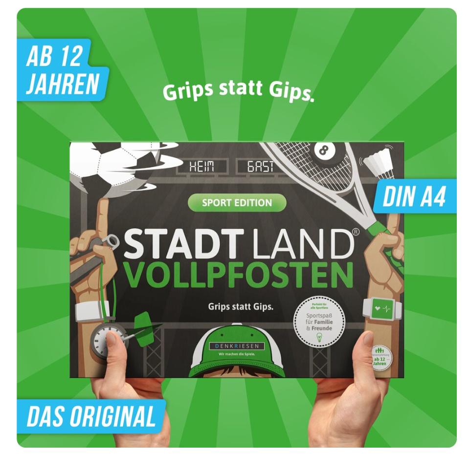 Produktbild Denkriesen - STADT LAND VOLLPFOSTEN® - SPORT EDITION"Grips statt Gips." 2 von 7