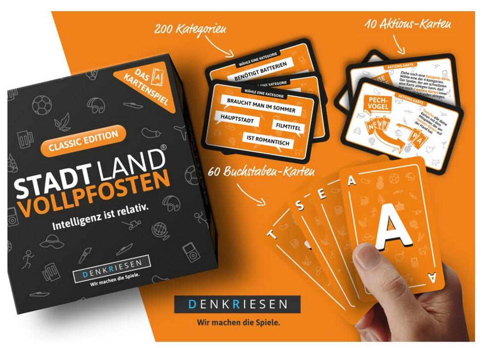 Produktbild Denkriesen - STADT LAND VOLLPFOSTEN – Das Kartenspiel – Classic Edition 4 von 4