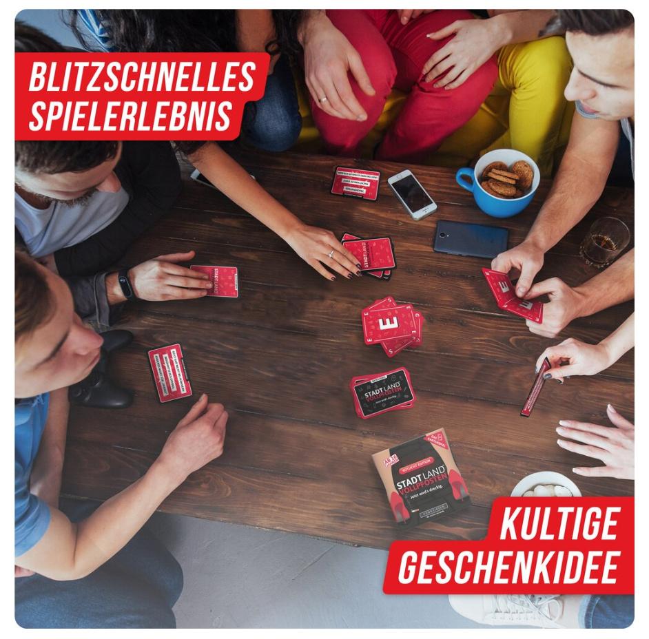 Produktbild Denkriesen - STADT LAND VOLLPFOSTEN® - Das Kartenspiel – ROTLICHT EDITION"Jetzt wird's dreckig." 5 von 6