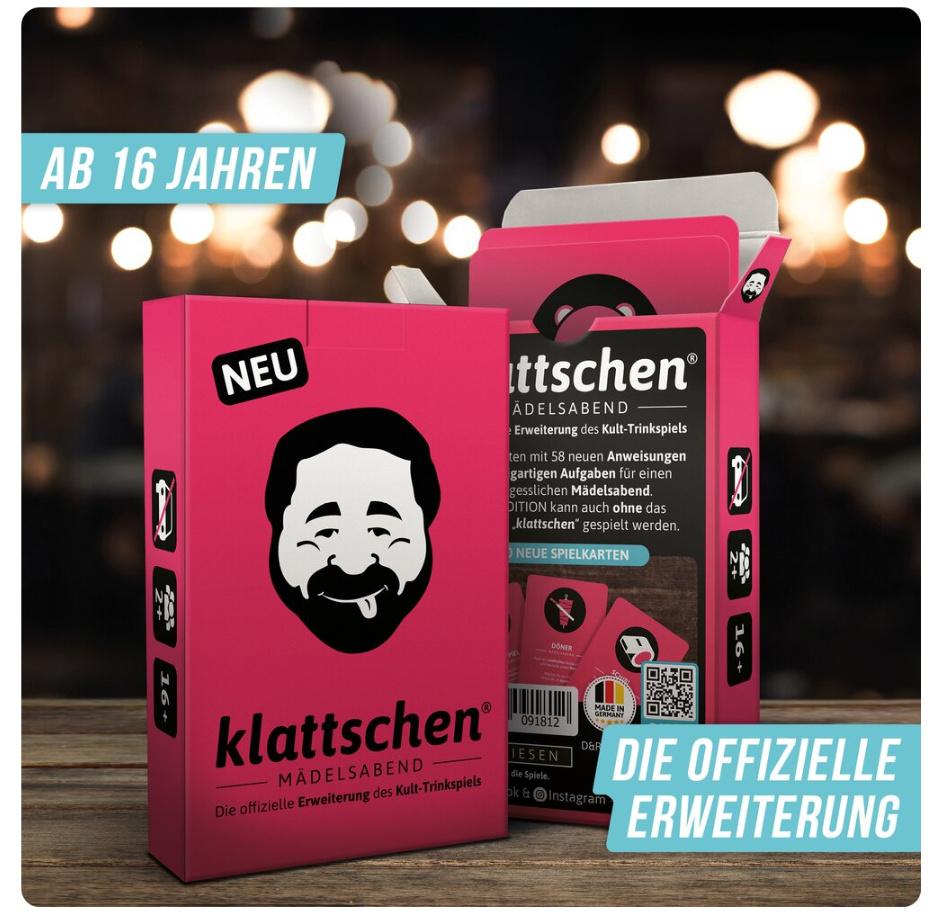 Produktbild Denkriesen - DENKRIESEN - klattschen Mädelsabend - SPIELKARTENKARTON"Das wahrscheinlich beste Trinkspiel aller Zeiten" 2 von 6