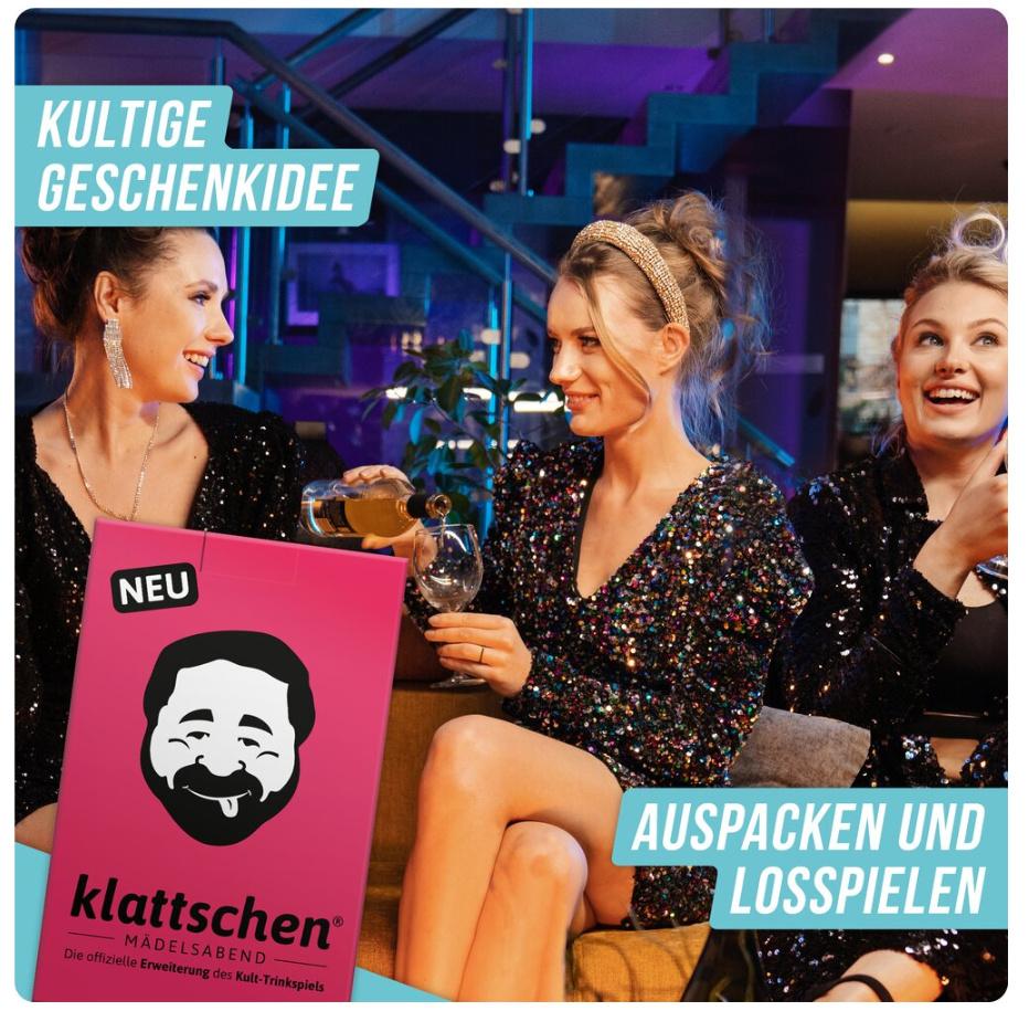 Produktbild Denkriesen - DENKRIESEN - klattschen Mädelsabend - SPIELKARTENKARTON"Das wahrscheinlich beste Trinkspiel aller Zeiten" 6 von 6