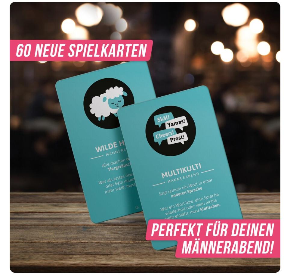 Produktbild Denkriesen - DENKRIESEN - klattschen Männerabend - SPIELKARTENKARTON"Das wahrscheinlich beste Trinkspiel aller Zeiten" 2 von 6