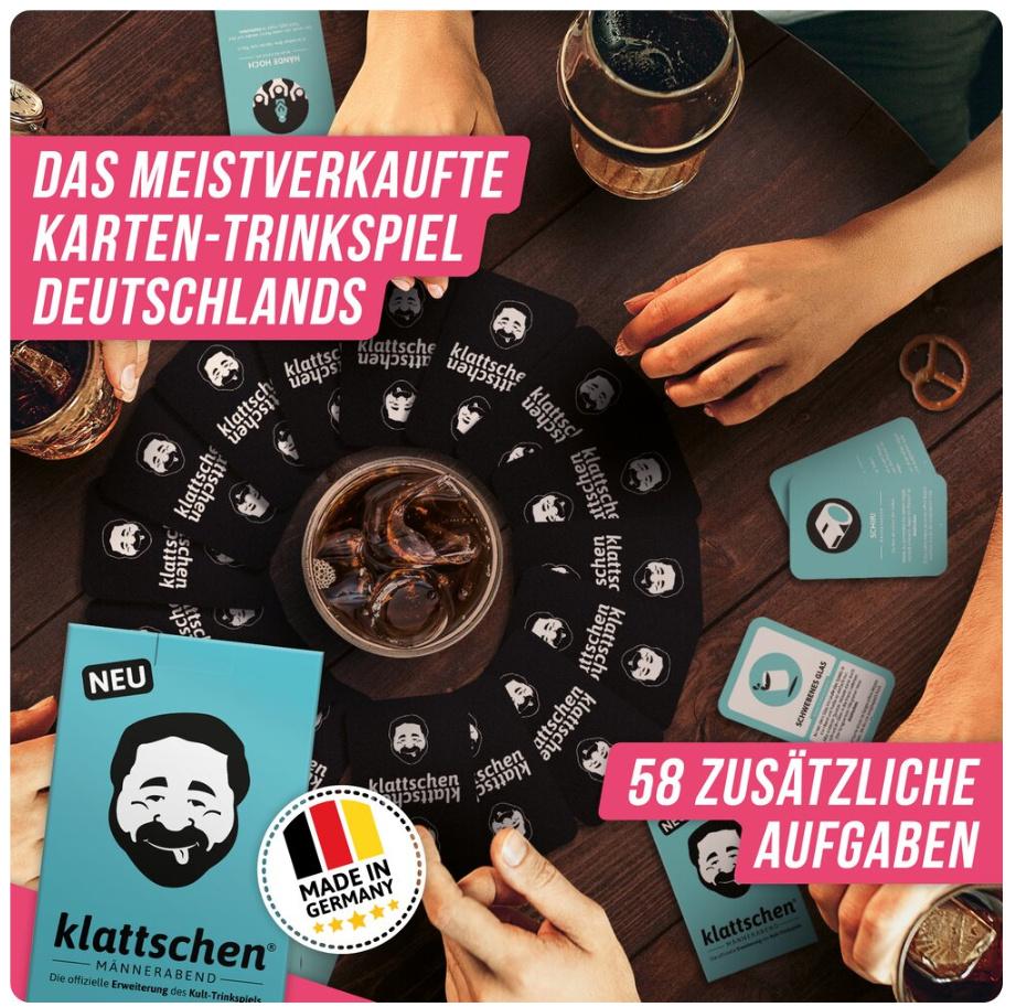Produktbild Denkriesen - DENKRIESEN - klattschen Männerabend - SPIELKARTENKARTON"Das wahrscheinlich beste Trinkspiel aller Zeiten" 3 von 6