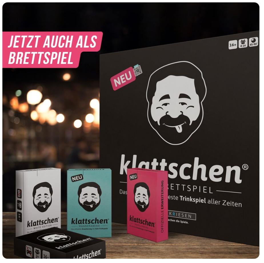 Produktbild Denkriesen - DENKRIESEN - klattschen Männerabend - SPIELKARTENKARTON"Das wahrscheinlich beste Trinkspiel aller Zeiten" 5 von 6