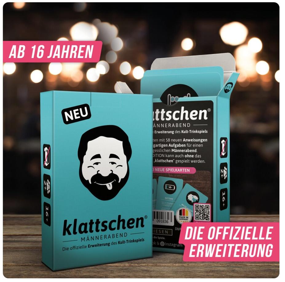 Produktbild Denkriesen - DENKRIESEN - klattschen Männerabend - SPIELKARTENKARTON"Das wahrscheinlich beste Trinkspiel aller Zeiten" 6 von 6