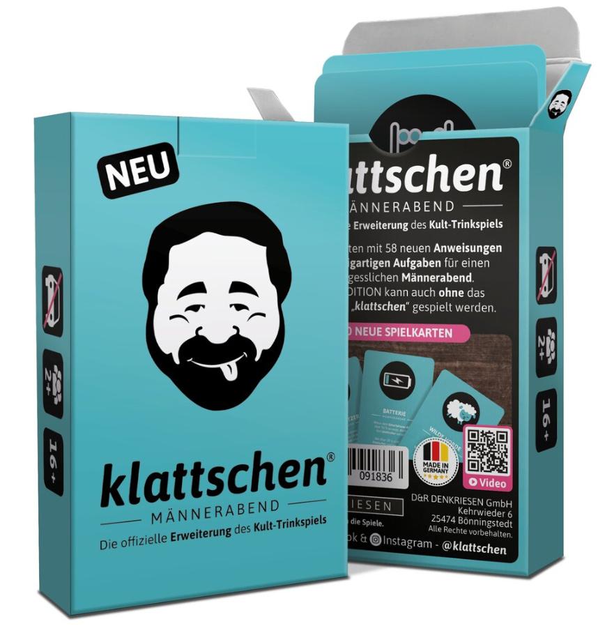 Denkriesen - DENKRIESEN - klattschen Männerabend - SPIELKARTENKARTON"Das wahrscheinlich beste Trinkspiel aller Zeiten"