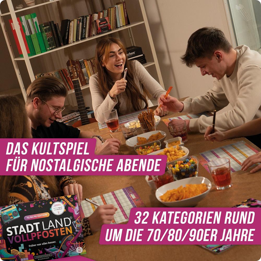 Produktbild Denkriesen - Stadt Land Vollpfosten® 70/80/90 Edition –"Früher war alles besser."| A4 Spielblock 3 von 6