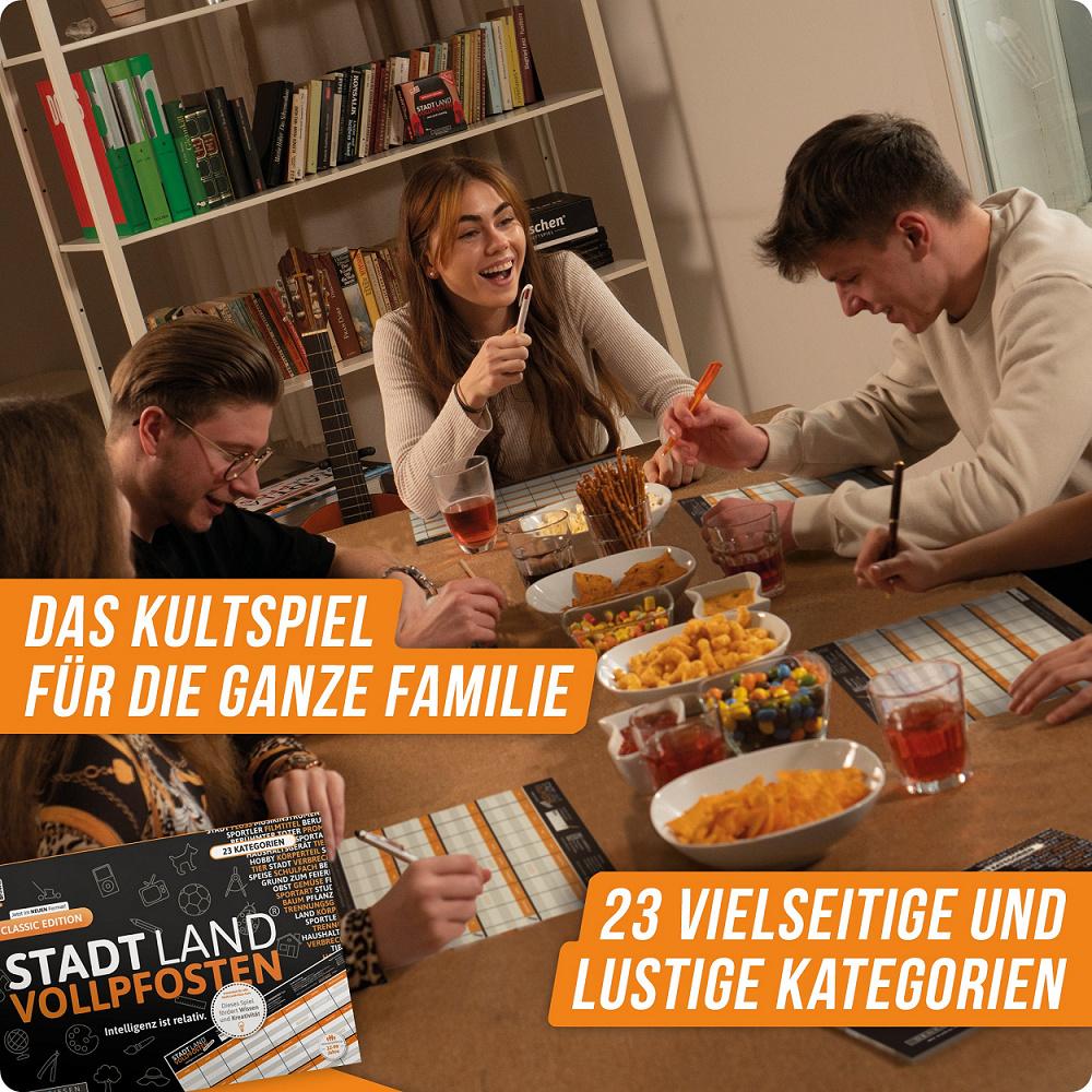 Produktbild Denkriesen - Stadt Land Vollpfosten® Classic Edition –"Intelligenz ist relativ."| A4 Spielblock 6 von 6