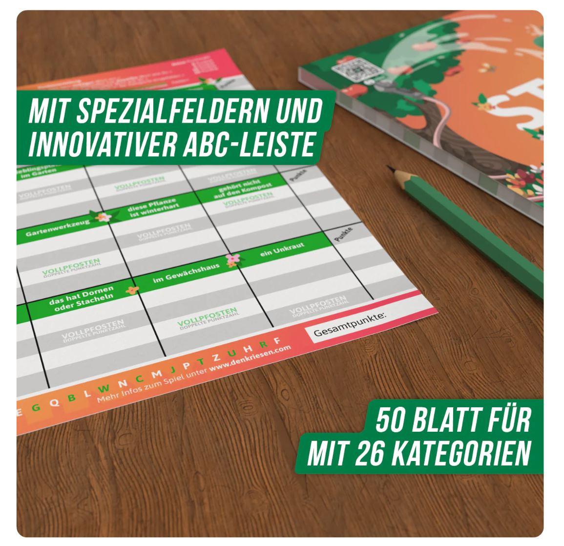 Produktbild Denkriesen - Stadt Land Vollpfosten® Garten Edition –"Alles im Grünen."| A4 Spielblock 3 von 5