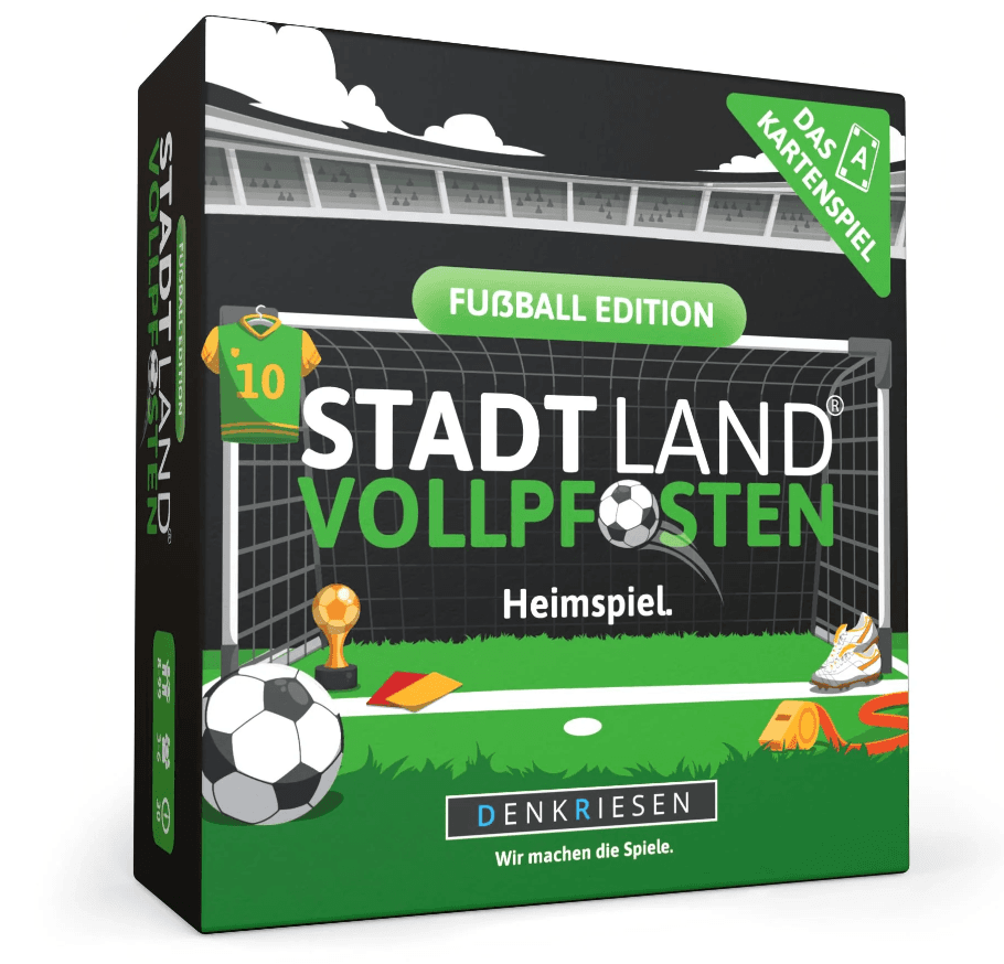 Denkriesen - Stadt Land Vollpfosten® Kartenspiel | Fußball Edition