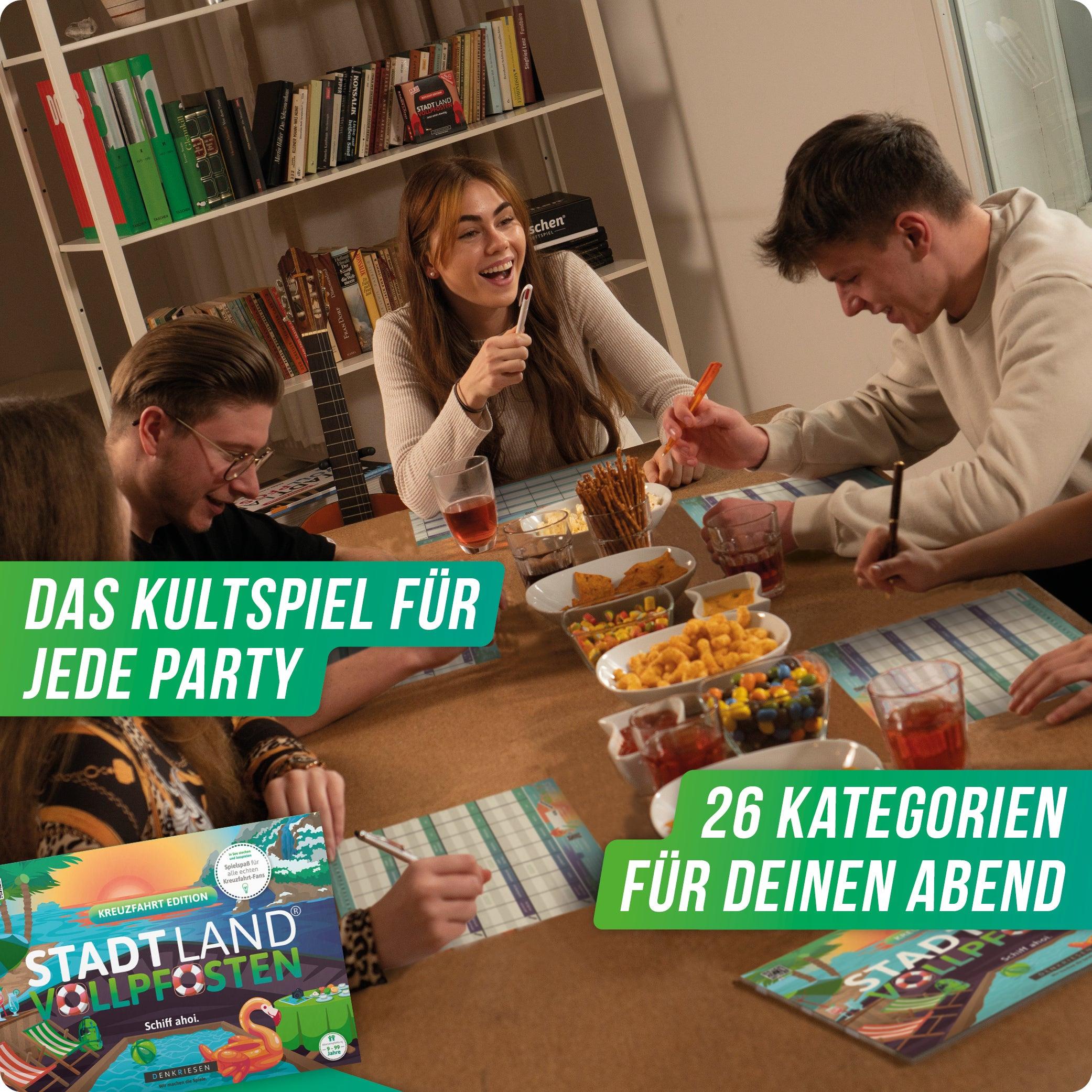 Produktbild Denkriesen - Stadt Land Vollpfosten® Kreuzfahrt Edition –"Schiff ahoi!"| A4 Spielblock 4 von 6