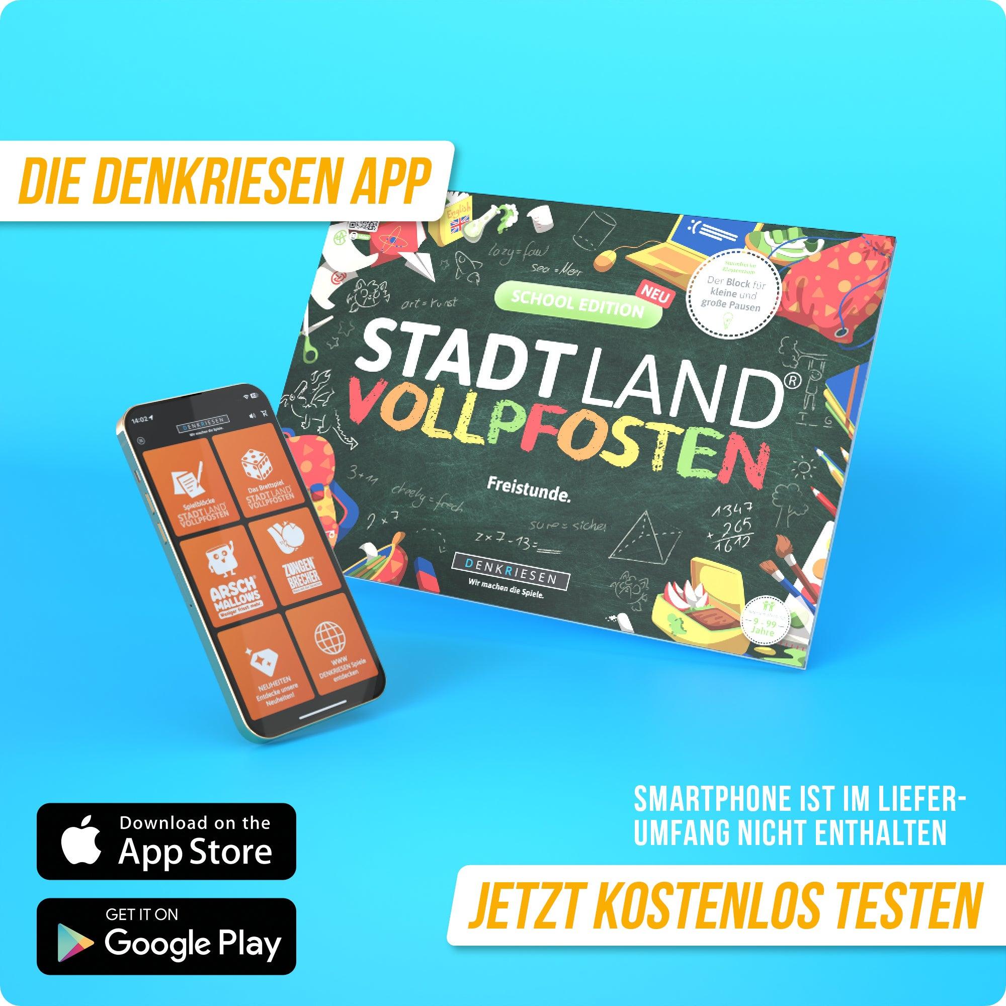 Produktbild Denkriesen - Stadt Land Vollpfosten® School Edition –"Freistunde."| A4 Spielblock 2 von 6