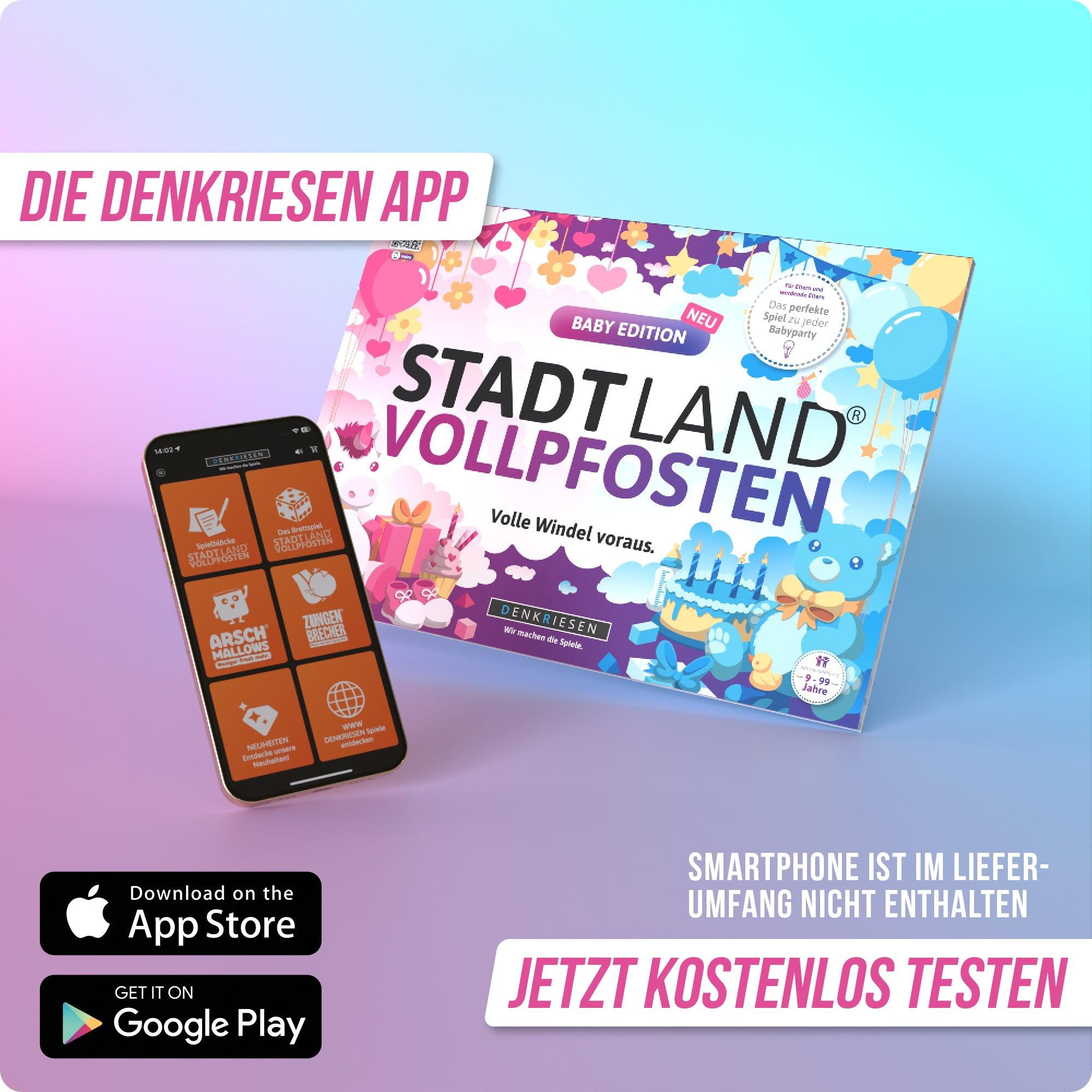 Produktbild Denkriesen - Stadt Land Vollpfosten® Baby Edition –"Volle Windel voraus."| A4 Spielblock 3 von 6