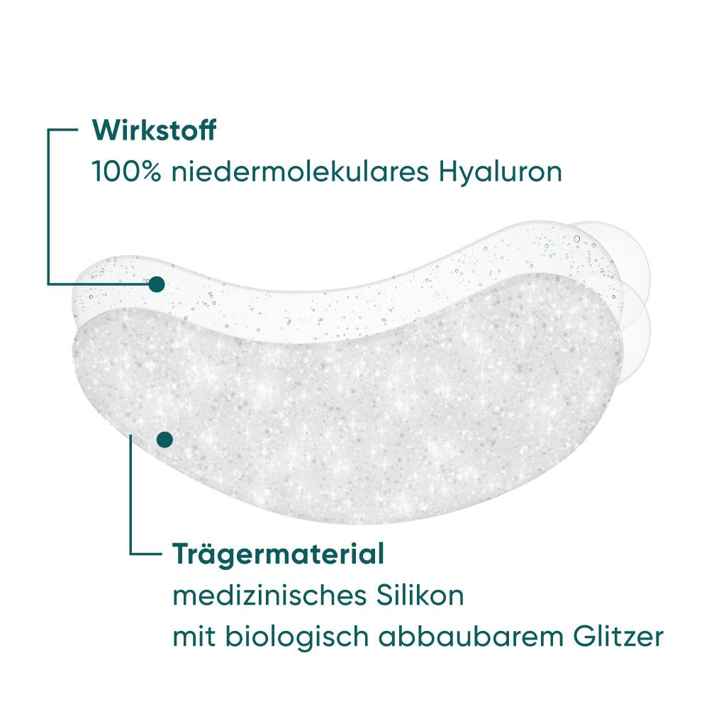Produktbild APRICOT Hyaluron Augenpads Glitzer 6 von 6