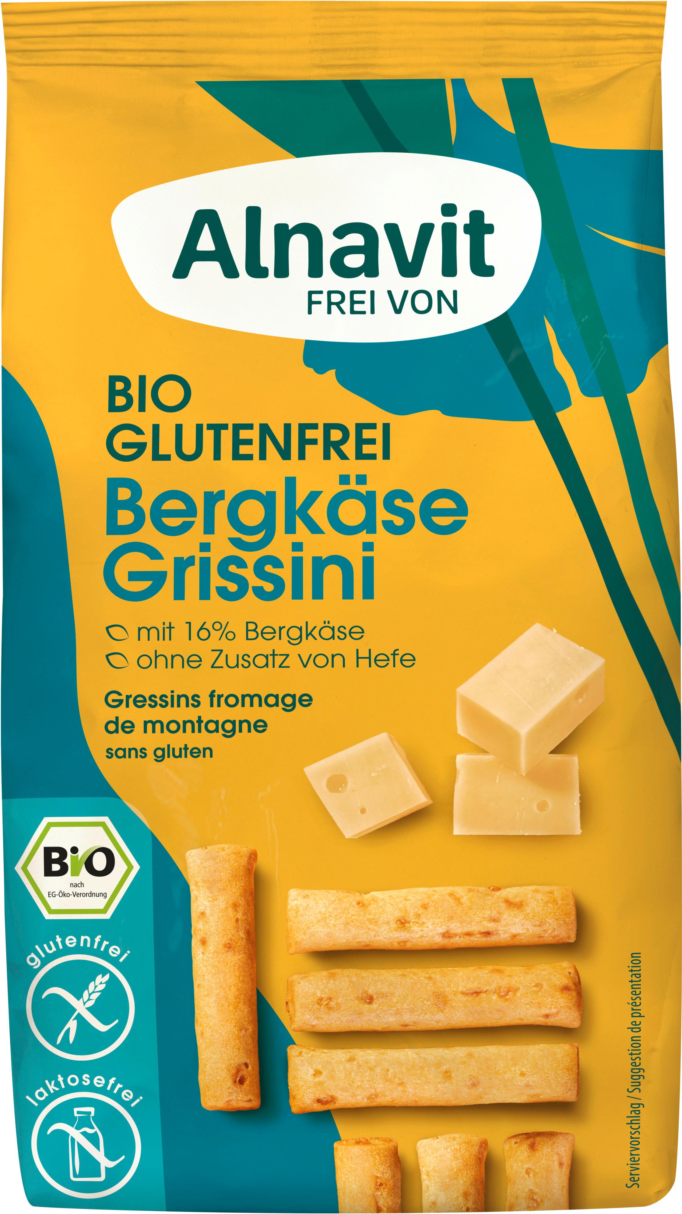Alnavit Bio Bergkäse Grissini glutenfrei