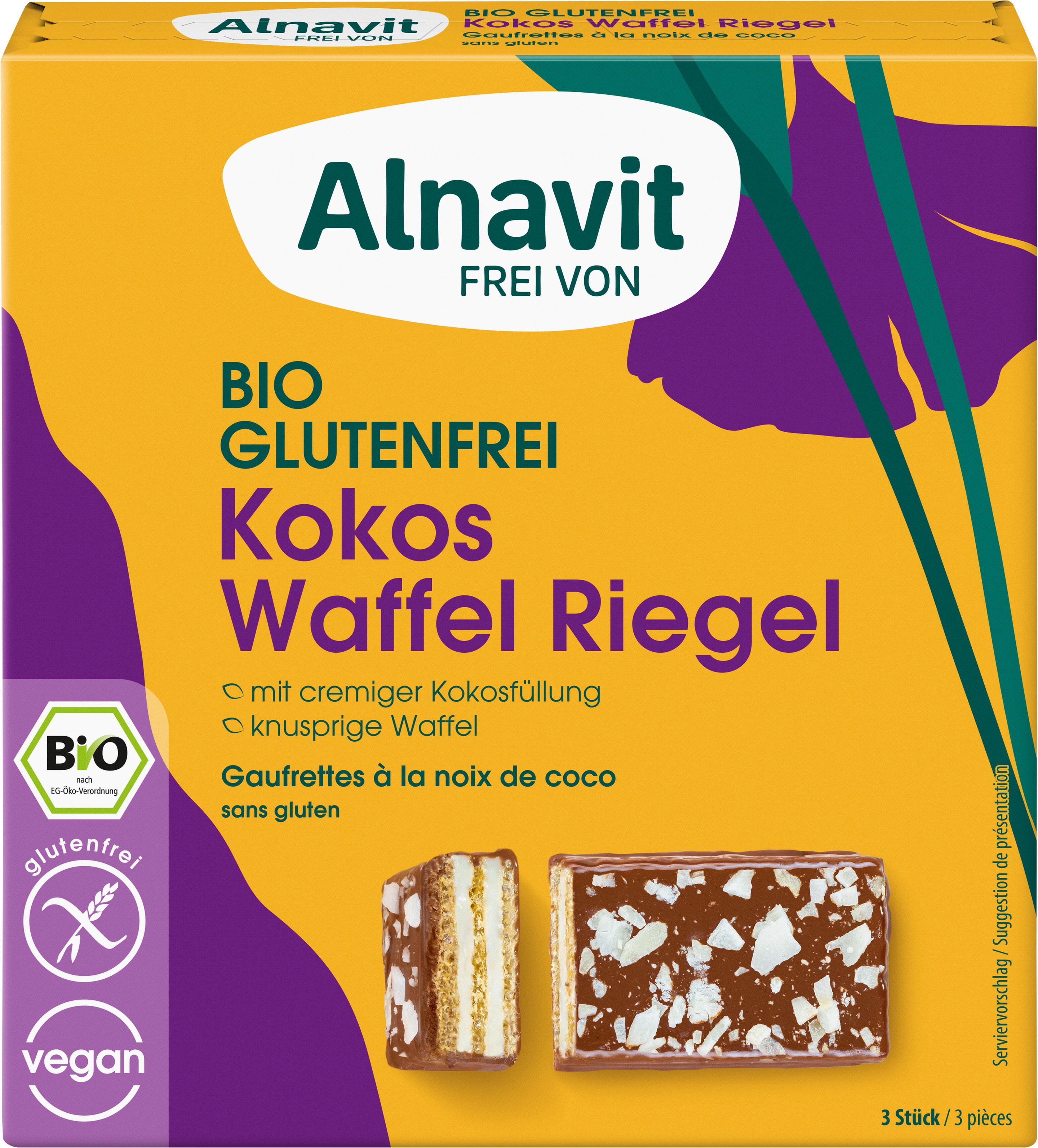 Alnavit Bio Kokos Waffel Riegel glutenfrei