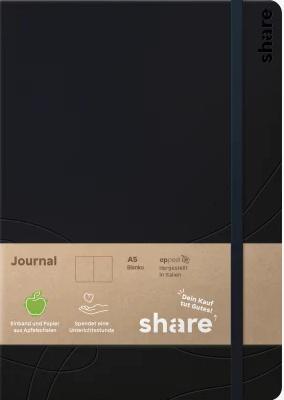 share A5 Journal Notizbuch A5 anthrazit punktkariert