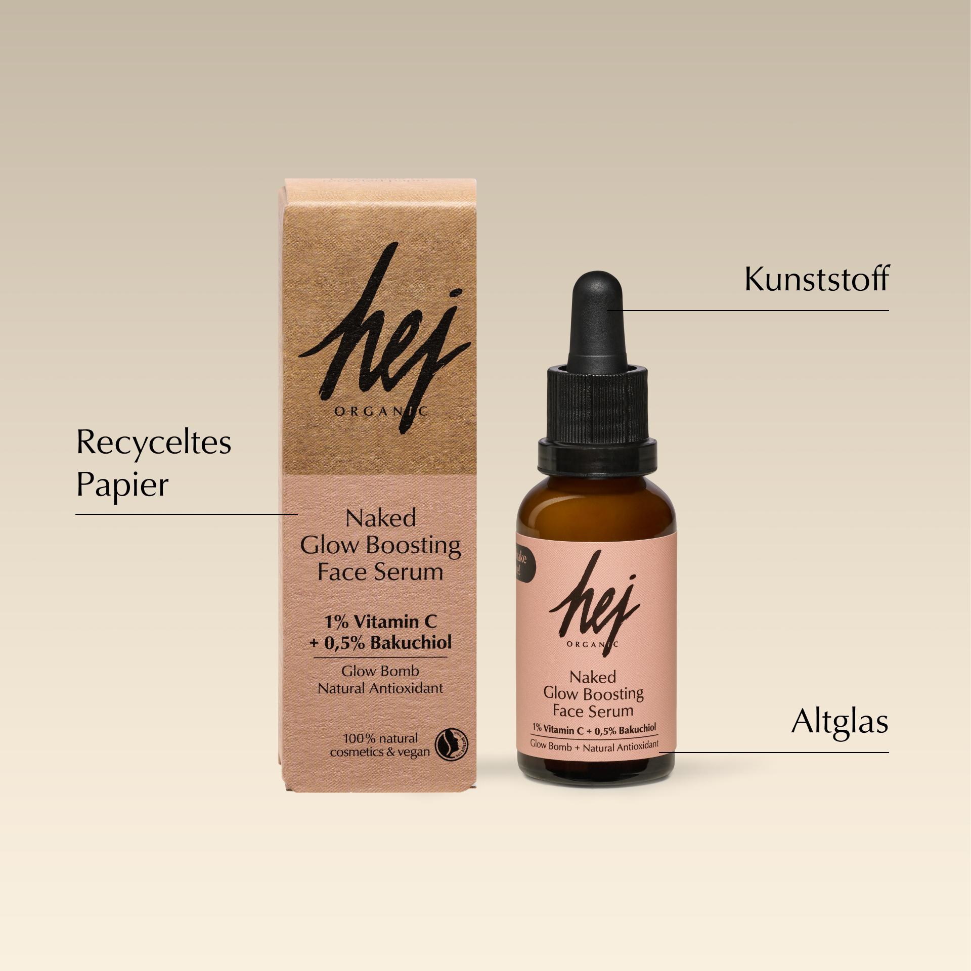 Produktbild HEJ ORGANIC Serum Gesicht Glow Boosting Naked 3 von 8