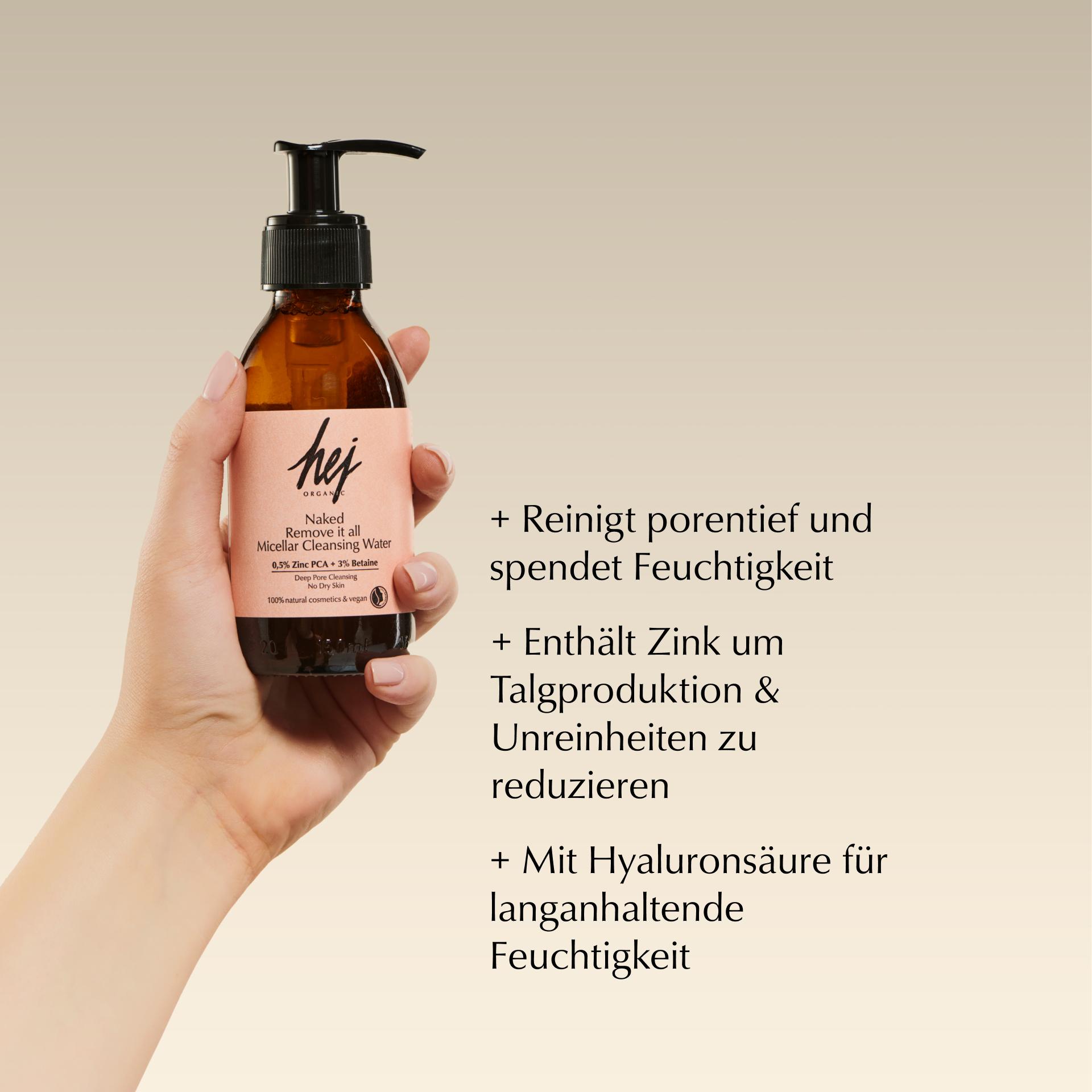 Produktbild HEJ ORGANIC Reinigungswasser Mizellen Remove It All Naked 5 von 6