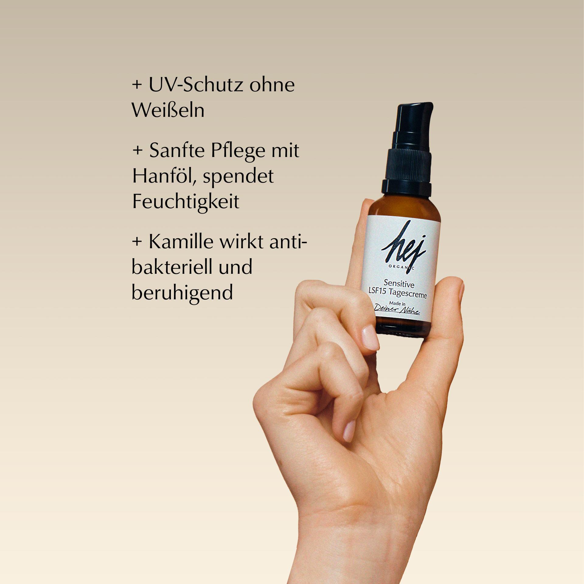 Produktbild HEJ ORGANIC Sensitive Tagescreme LSF 15 6 von 6