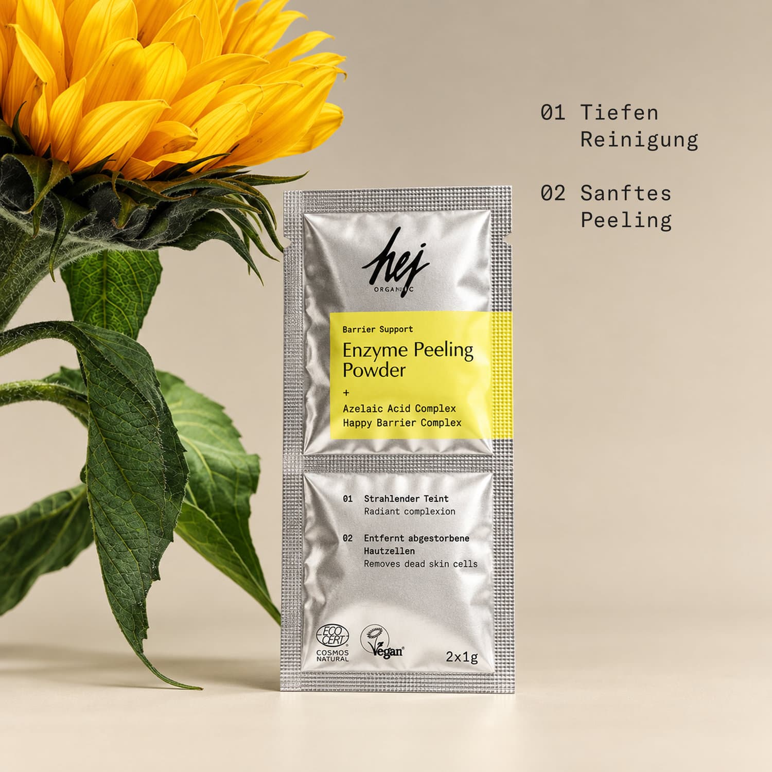 HEJ ORGANIC Barrier Support Enzyme Peeling Powder