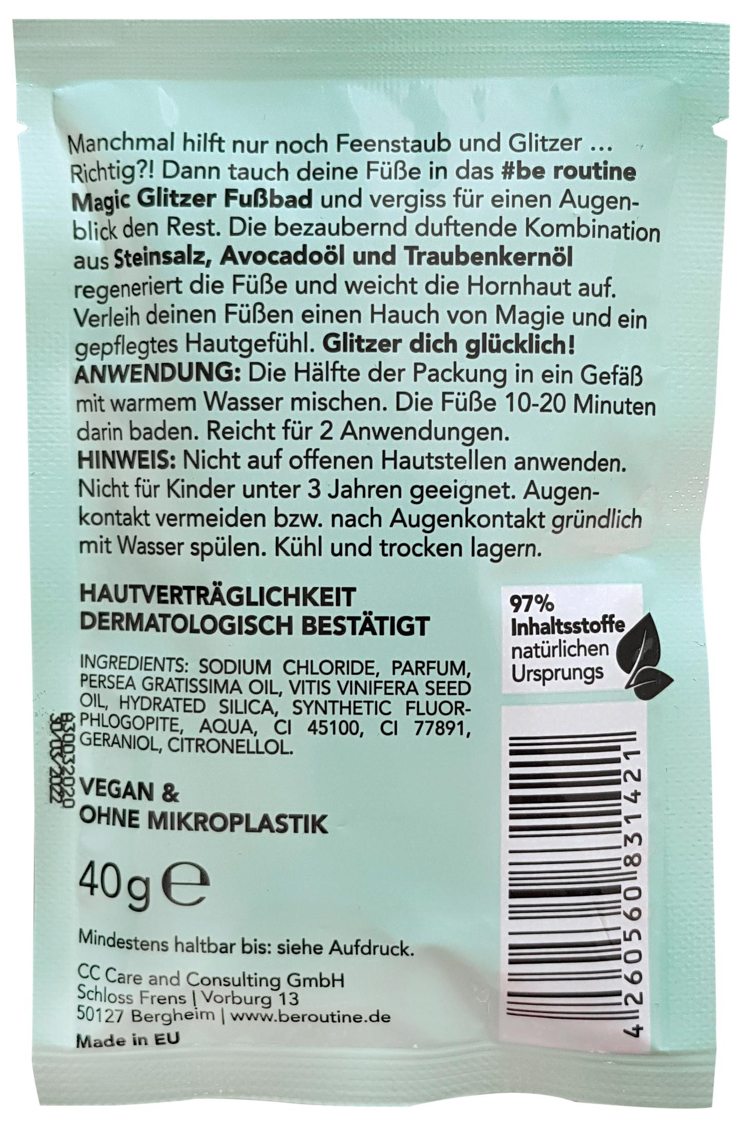 Produktbild be routine Fußbad Magic Glitzer 2 von 2