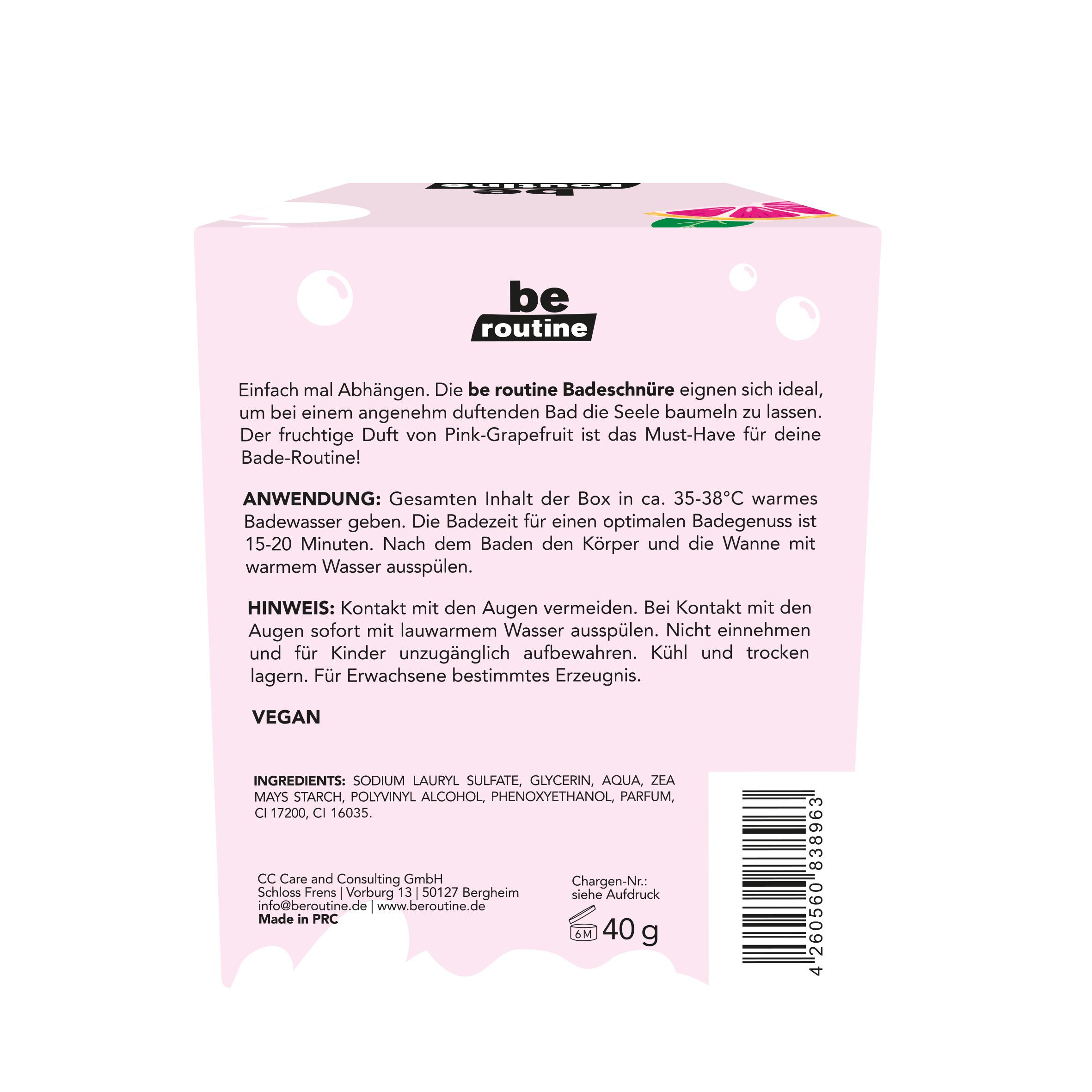 Produktbild be routine Badeschnüre Grapefruit 2 von 2