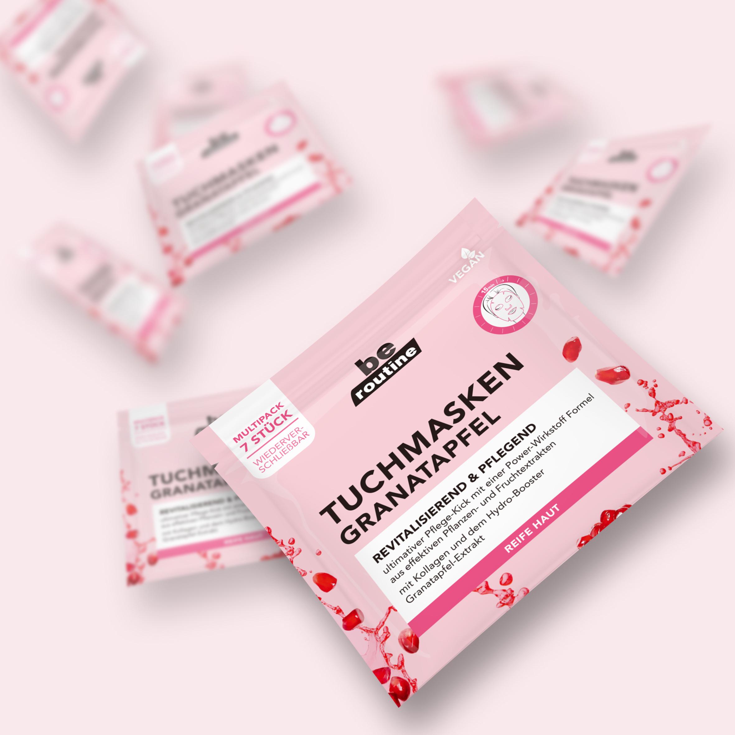 Produktbild be routine Tuchmasken Granatapfel 3 von 3