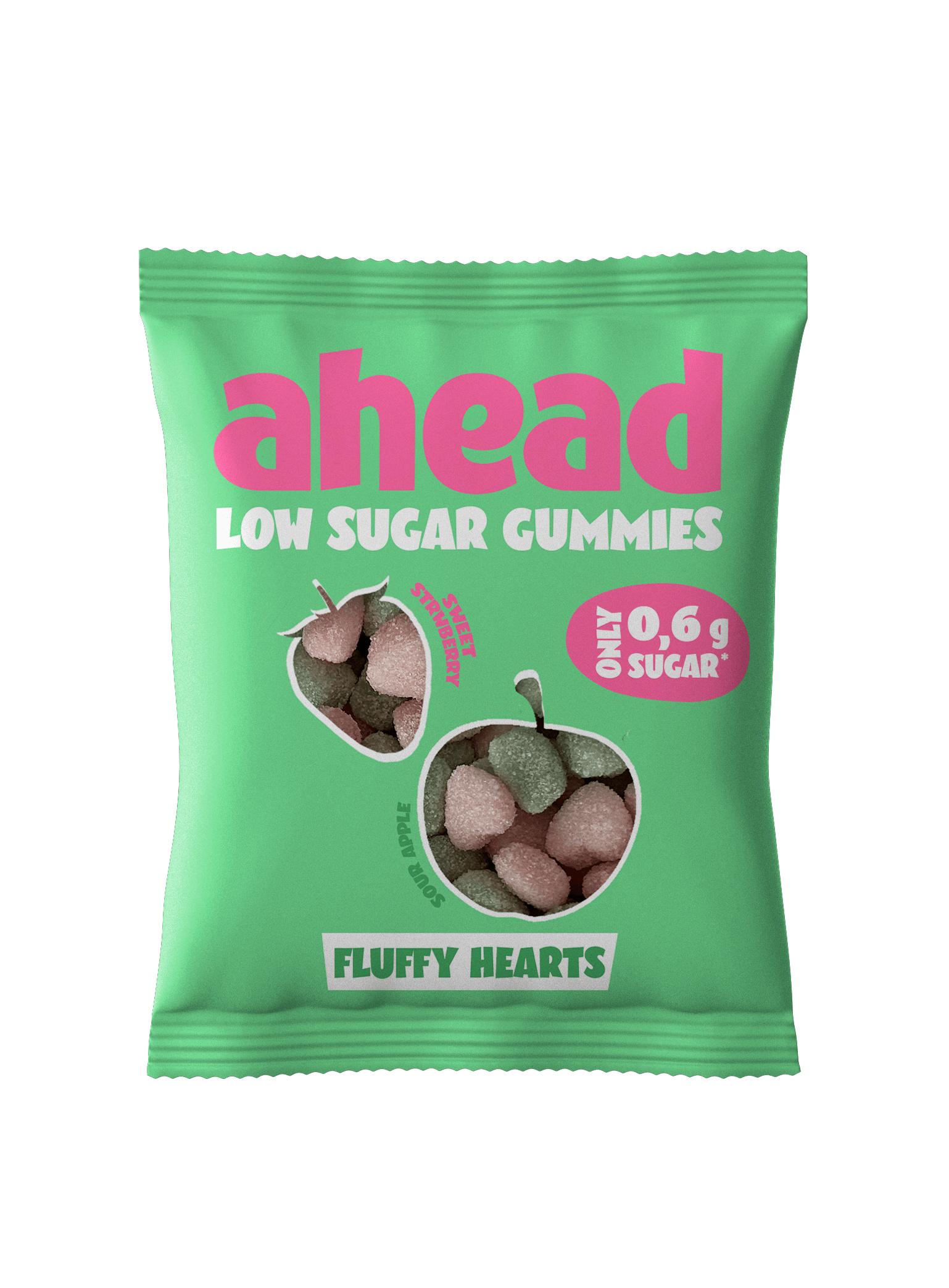 AHEAD Soft Hearts Gummies Low Sugar