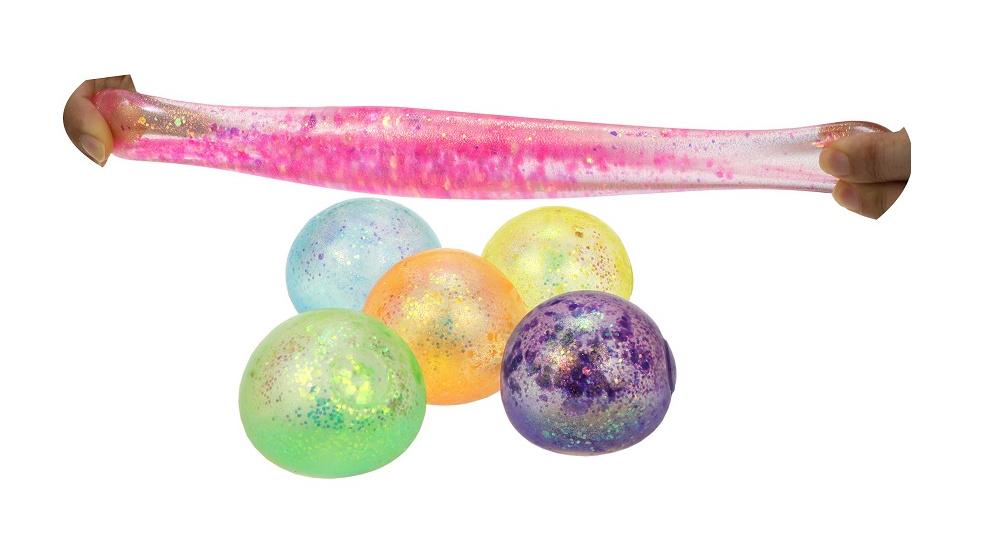 Fun Trading - Stretchy Glitzer Ball, sortiert, 1 Stück
