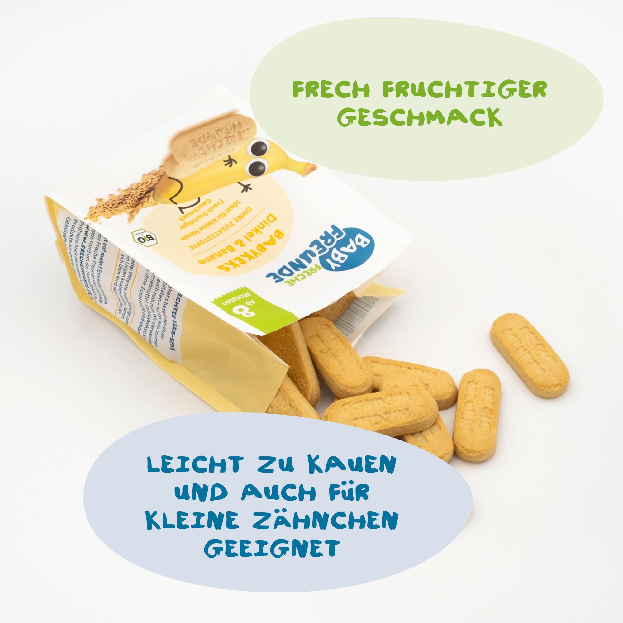 Produktbild Freche Freunde Bio Babykekse Dinkel&Banane 9 von 11
