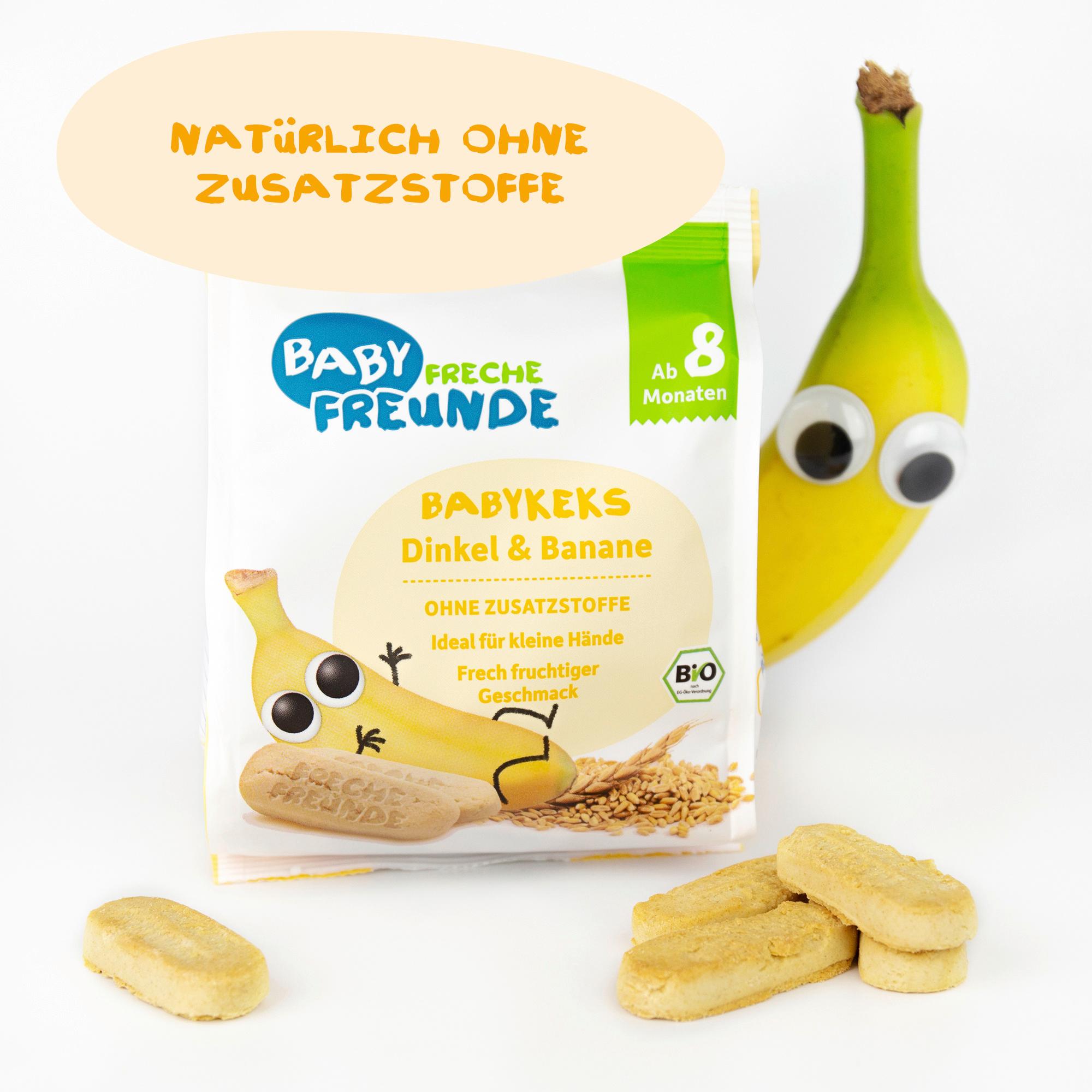 Produktbild Freche Freunde Bio Babykekse Dinkel&Banane 8 von 11