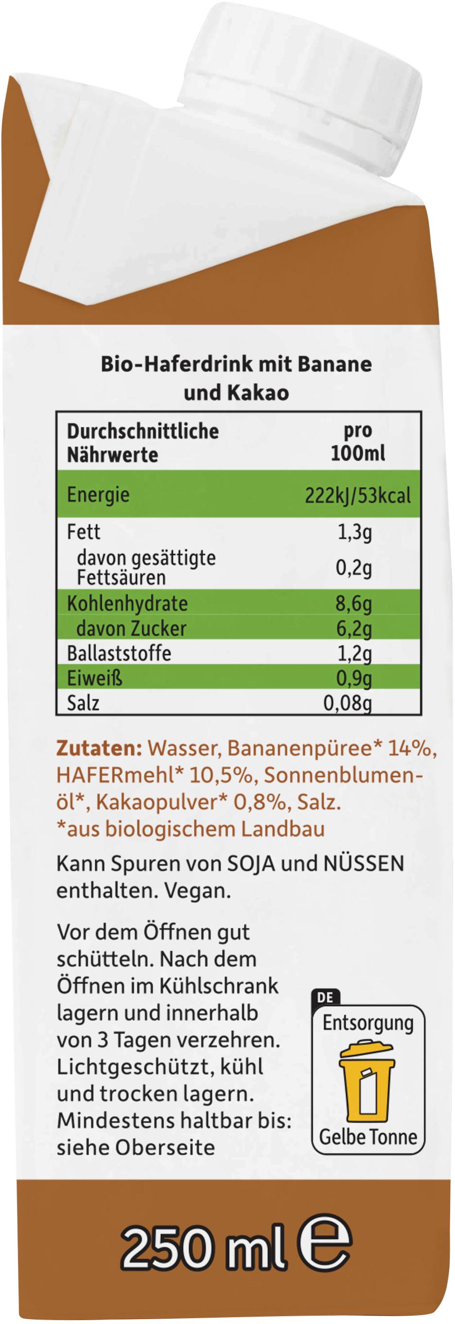 Produktbild Freche Freunde Bio Haferdrink Banane&Kakao 10 von 10