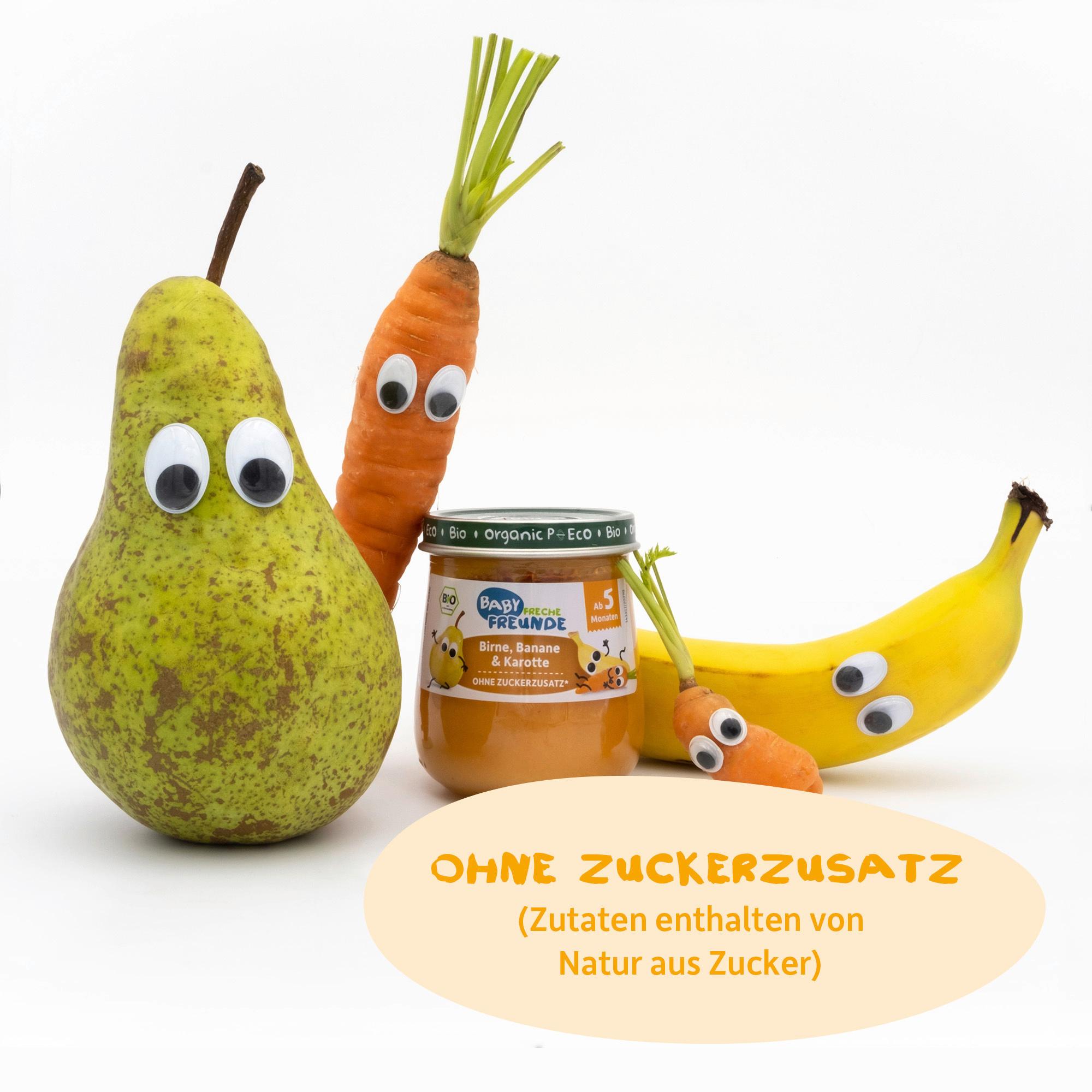 Produktbild Freche Freunde Bio Gläschen Birne, Banane&Karotte 6 von 13