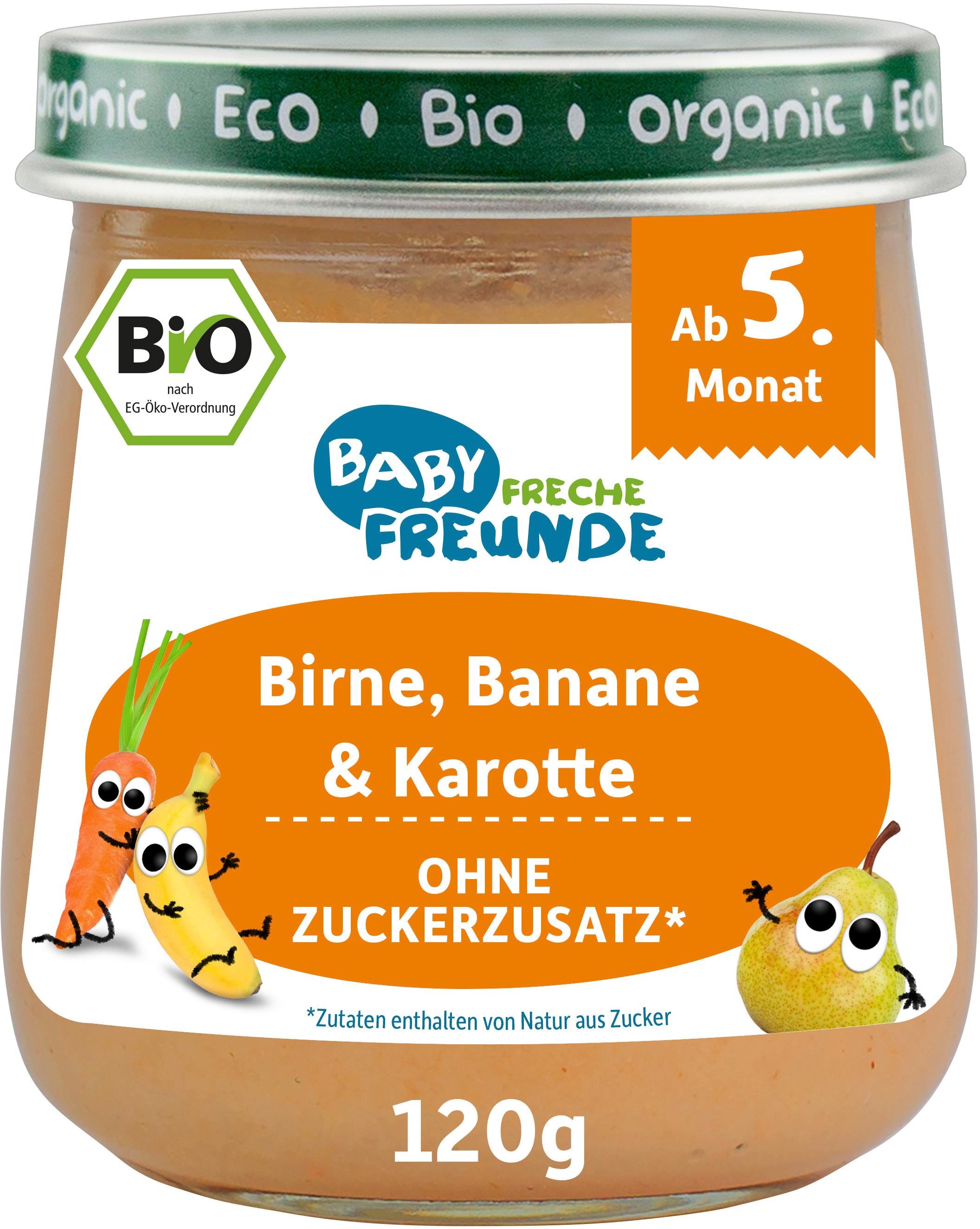 Produktbild Freche Freunde Bio Gläschen Birne, Banane&Karotte 9 von 13