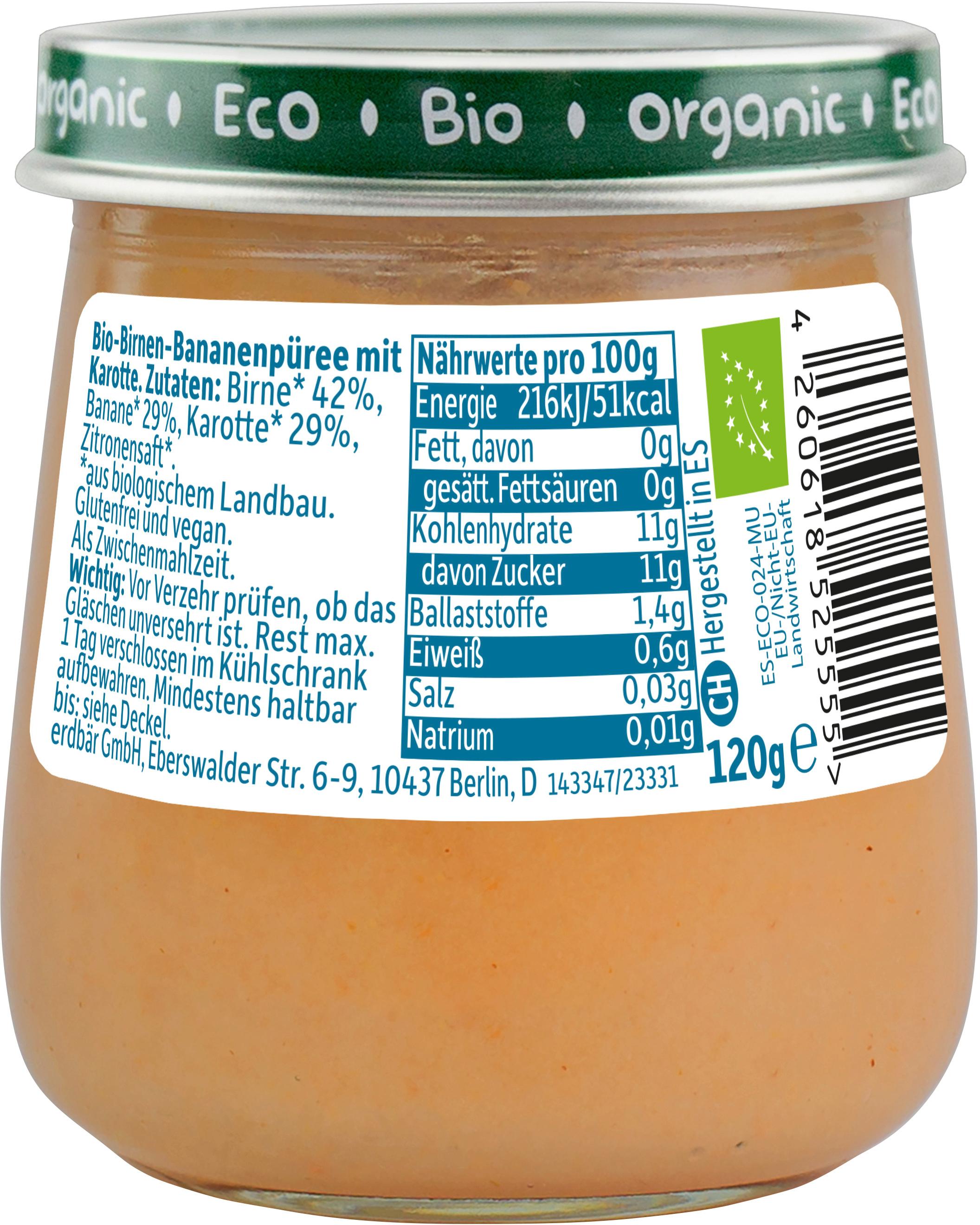 Produktbild Freche Freunde Bio Gläschen Birne, Banane&Karotte 4 von 13