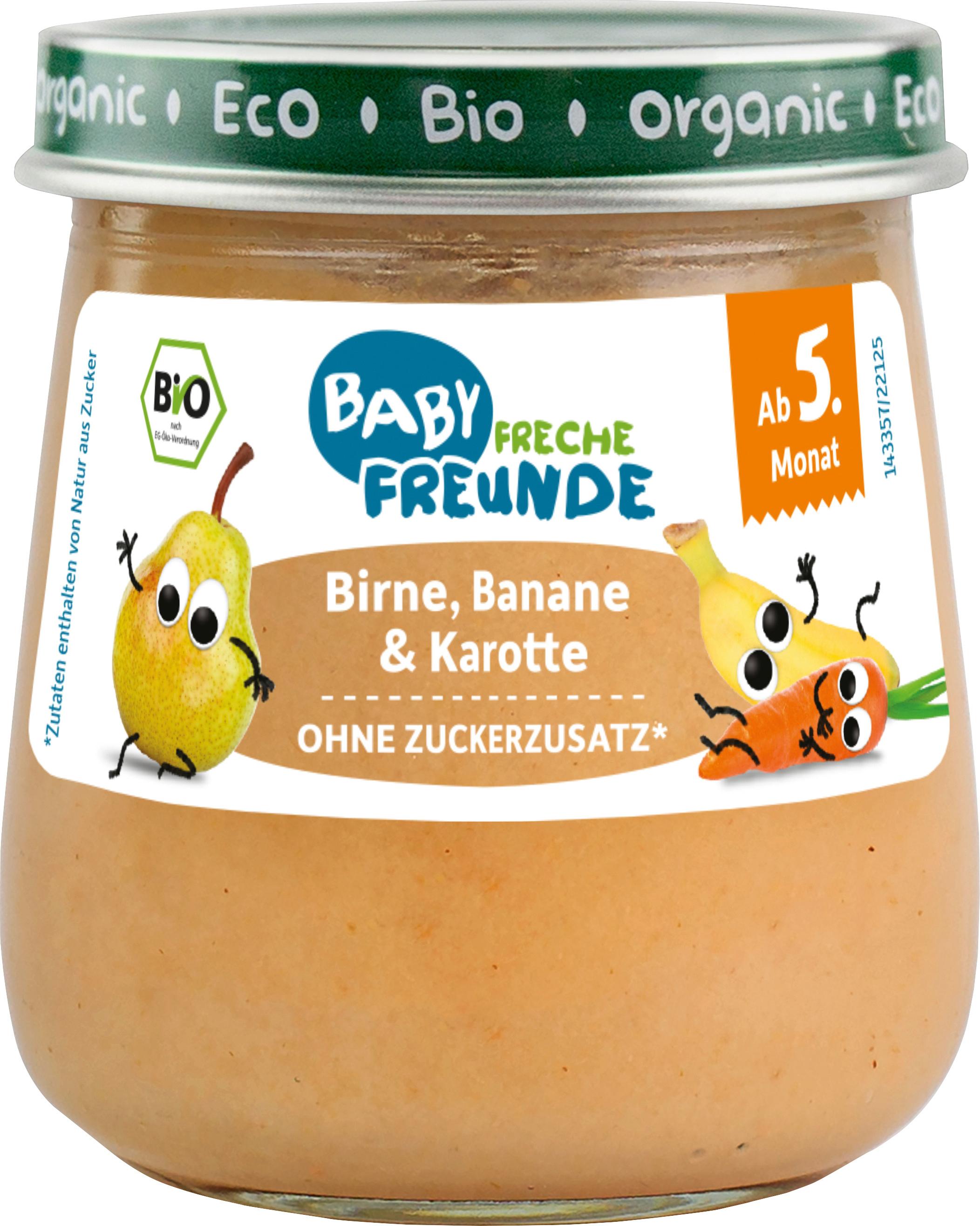 Freche Freunde Bio Gläschen Birne, Banane&Karotte